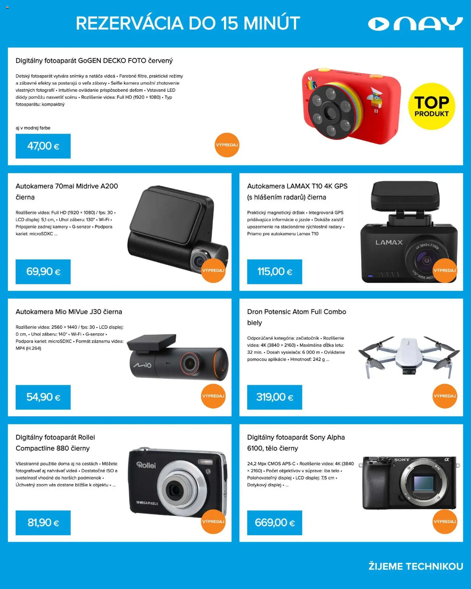 Nové NAY Elektrodom akcie – leták je platný od 12.01.2026 | Strana: 7 | Produkty: Gps, Detský fotoaparát, Dron