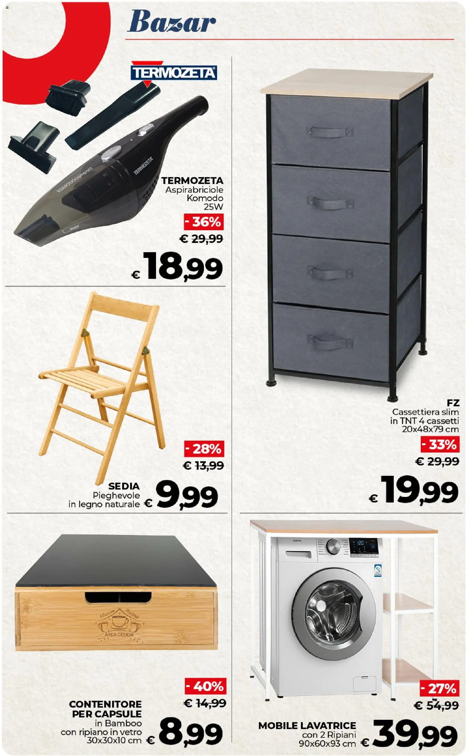 Volantino COOP del 17.01.2026 | Pagina: 52 | Prodotti: Ripiano, Lavatrice, Contenitore, Cassettiera