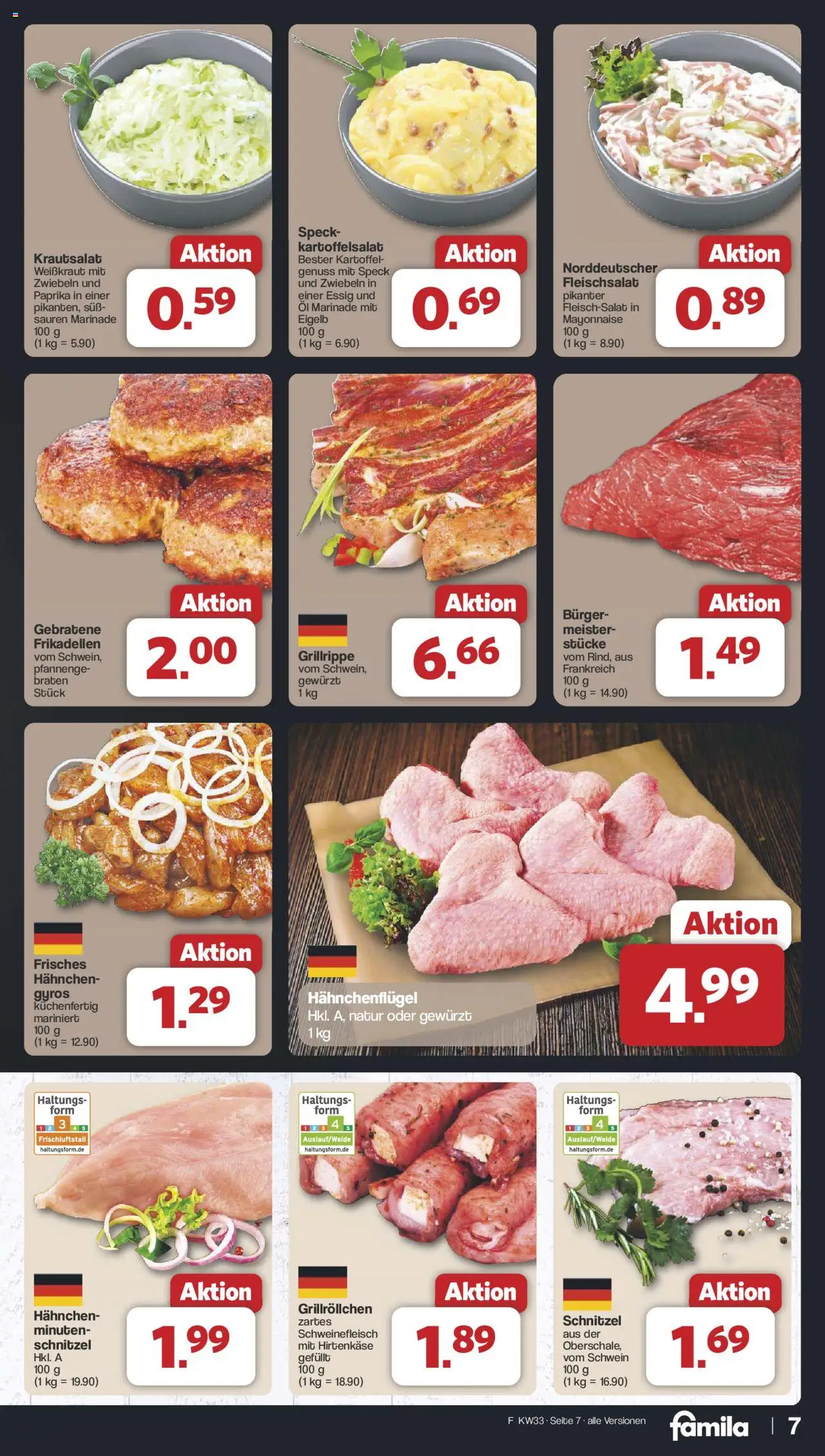 Famila Nordwest Prospekt 	 - gültig ab dem 11.08.2025 | Seite: 7 | Produkte: Öl, Essig, Schnitzel, Paprika
