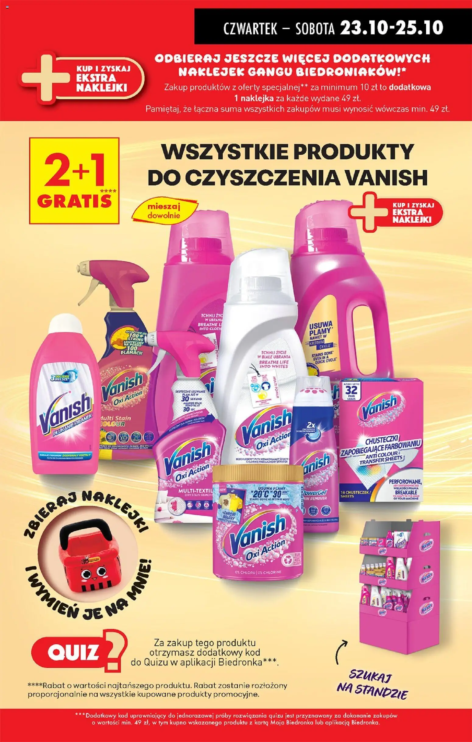 Biedronka gazetka - Oferta w tym tygodniu od 23.10.2025 | Strona: 74 | Produkty: Ubrania, Karta, Naklejki, Odplamiacz