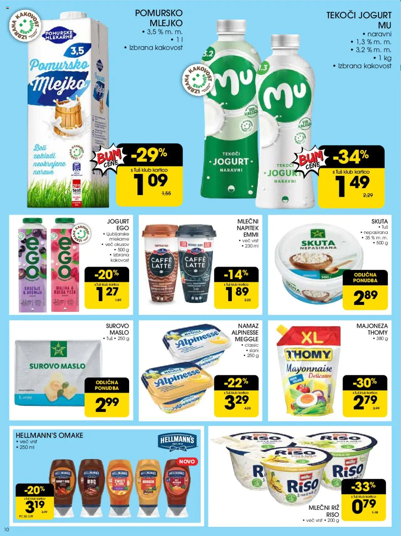 Tuš katalog │ velja od 30.07.2025 | Stran: 10 | Izdelki: Namaz, Maslo, Riz, Skuta