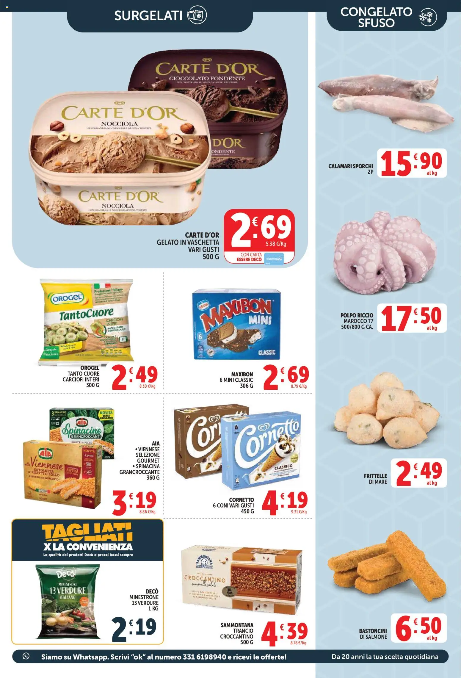 Volantino Decò del 27.03.2026 | Pagina: 23 | Prodotti: Minestrone, Pollo, Salmone, Verdure