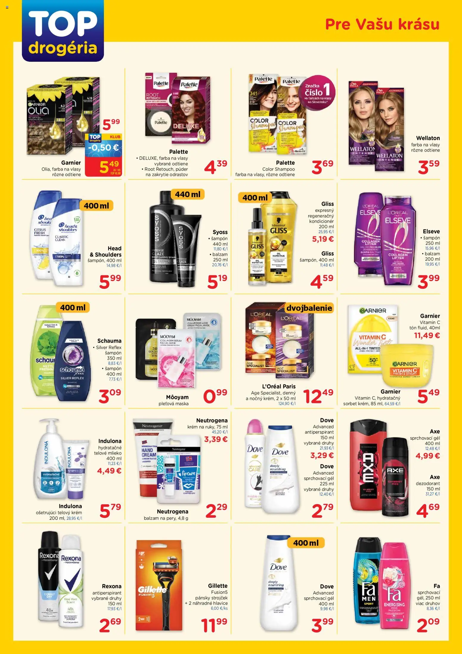 Nové TOP Drogéria akcie – leták je platný od 07.04.2026 | Strana: 3 | Produkty: Strojček, Maska, Telové mlieko, Krém
