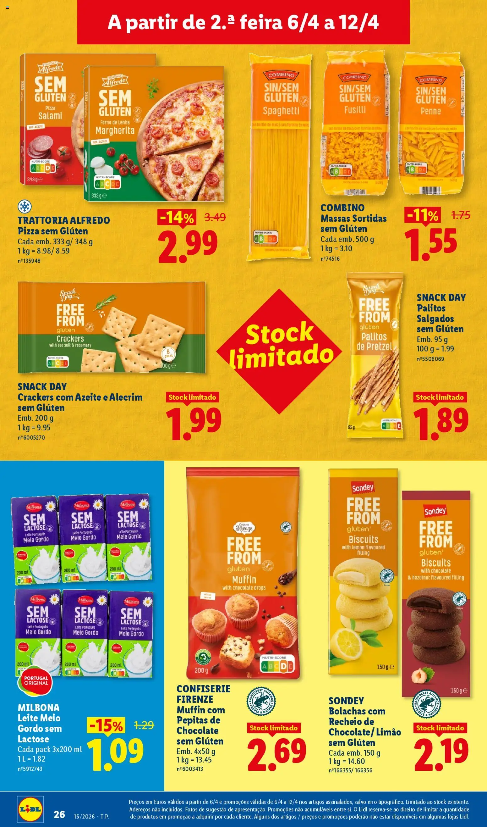 Lidl folheto │ válido de 06.04.2026 | Página: 26 | Produtos: Forno, Bolachas, Chocolate, Pizza