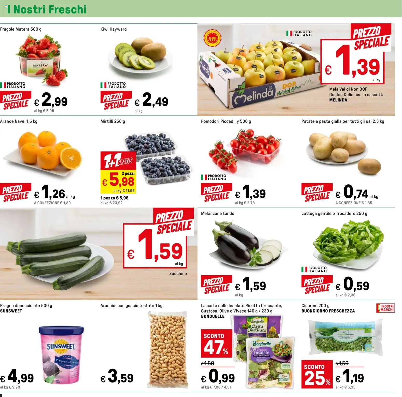 Volantino Iper del 19.03.2026 | Pagina: 6 | Prodotti: Olive, Pomodori, Zucchine, Lattuga