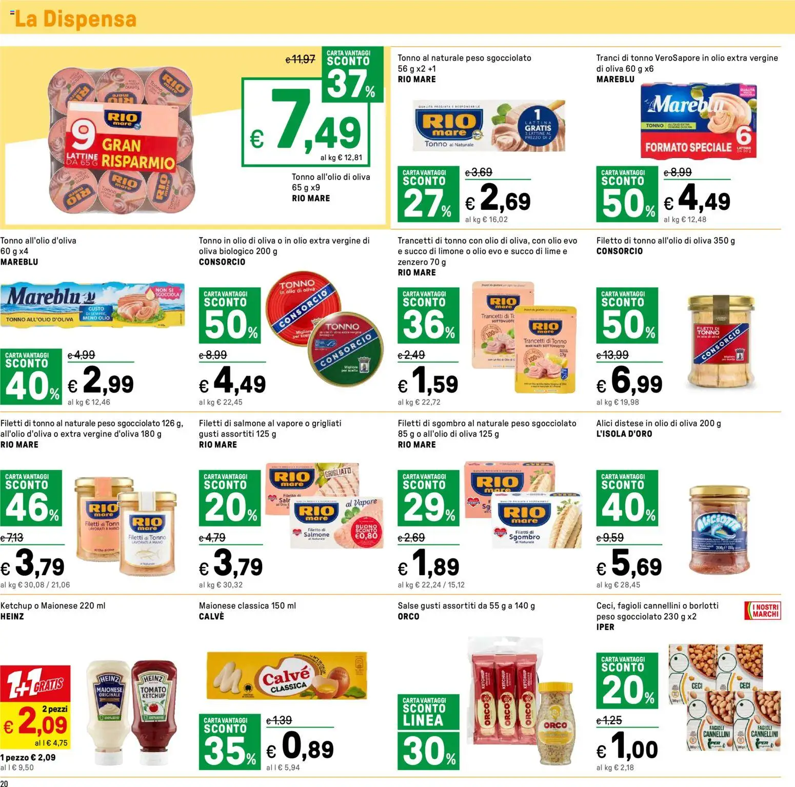 Volantino Iper del 24.10.2025 | Pagina: 20 | Prodotti: Succo, Ketchup, Limone, Alici