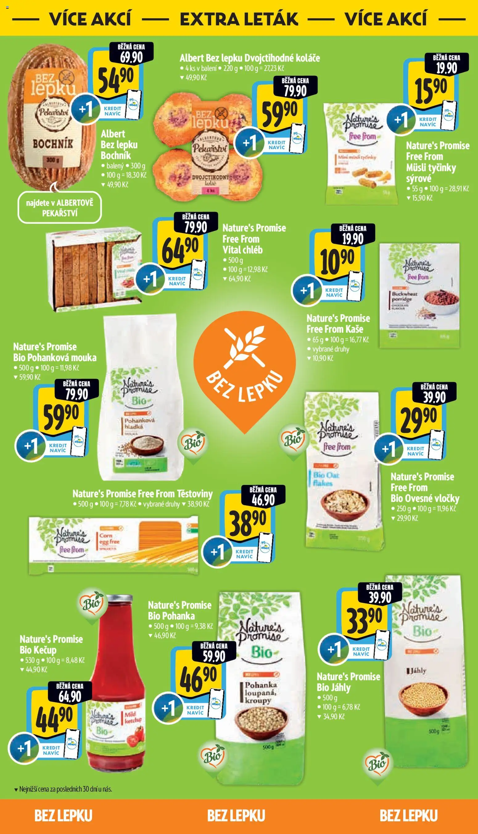 Albert leták - Supermarket od 25.02.2026 | Strana: 40 | Produkty: Chléb, Vločky, Tyčinky, Pohanka