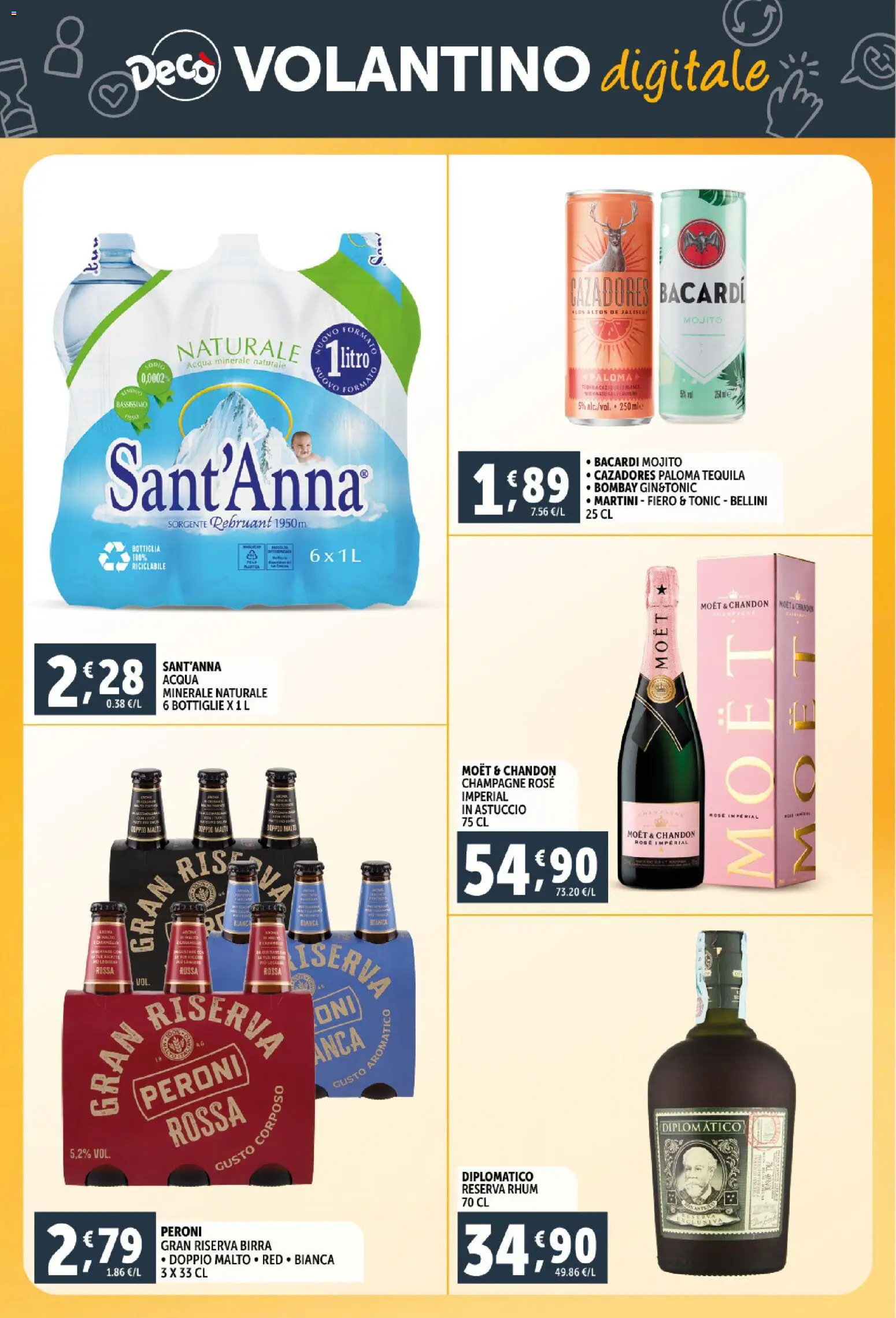Volantino Decò del 06.03.2026 | Pagina: 28 | Prodotti: Birra, Acqua, Tequila, Acqua minerale