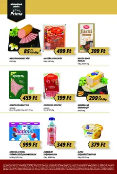 CBA Príma akciós ujság - amely érvényes a következő dátumtól: 21.08.2025 | Oldal: 2 | Termékek: Alpro, Gouda, Joghurt, Felvágottak