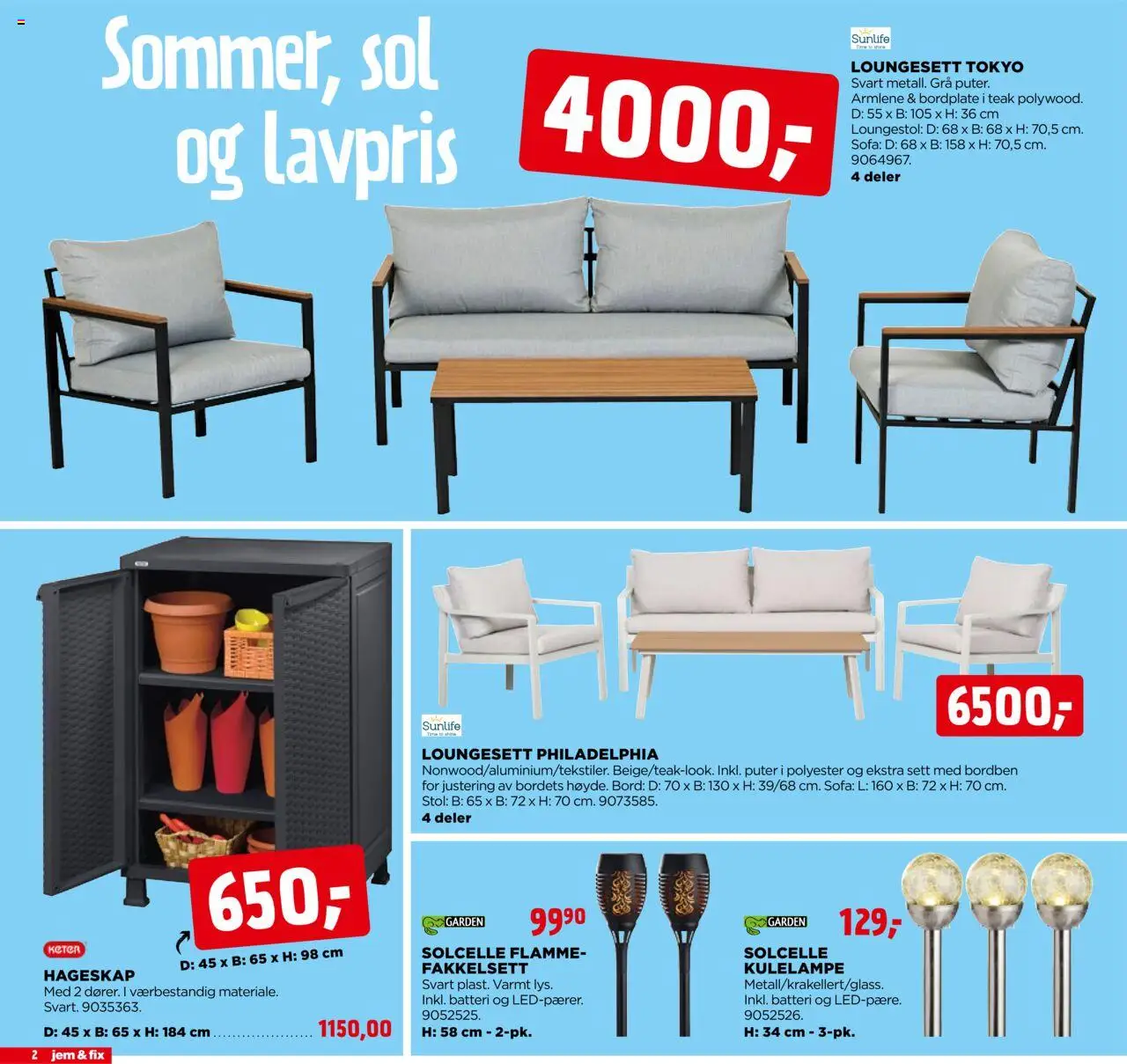  | Side: 2 | Produkter: Sofa, Bord, Stol, Batteri