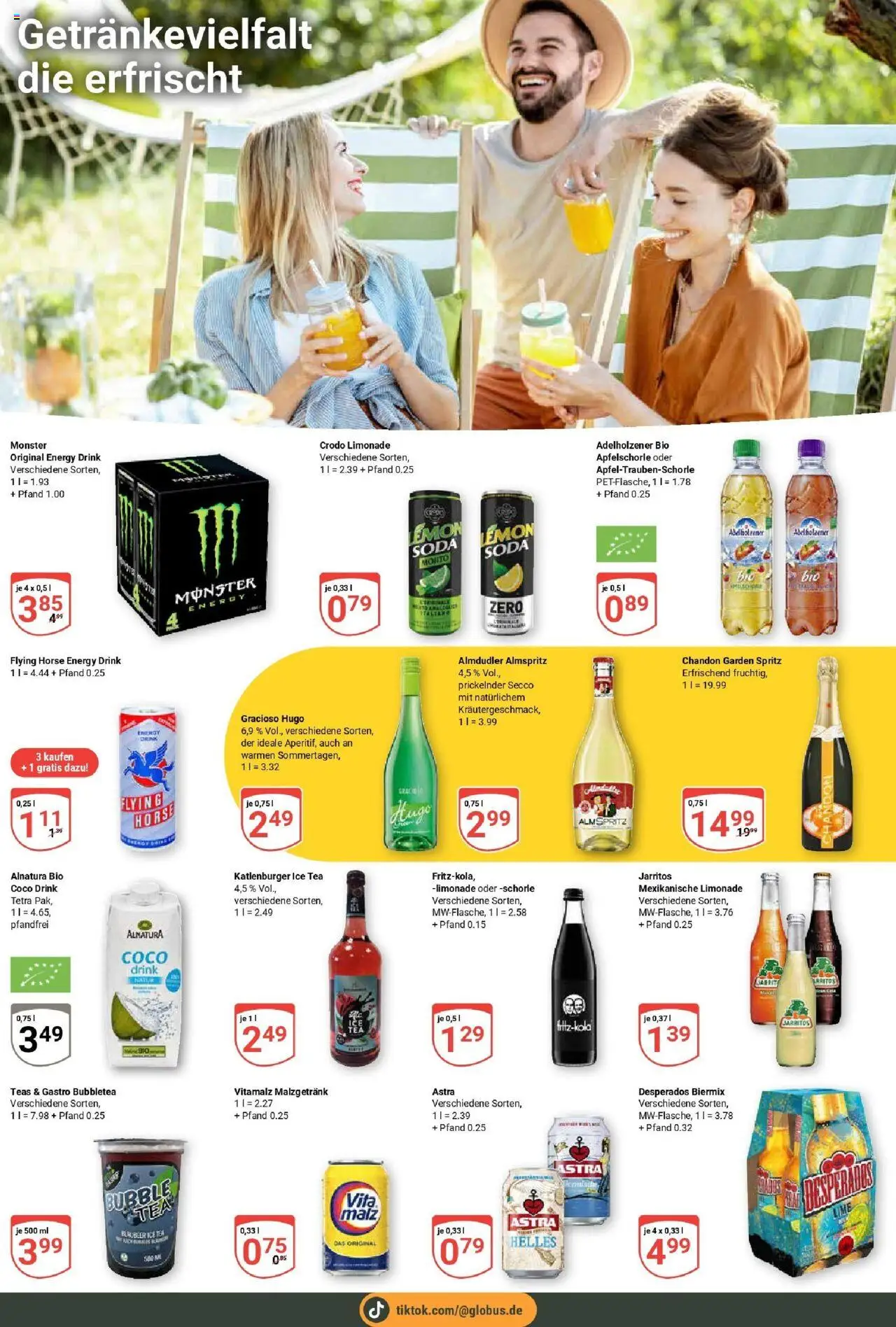 Globus prospekt Mittelhausen	 - gültig ab dem 29.06.2025 | Seite: 22 | Produkte: Energy, Limonade, Desperados, Hugo