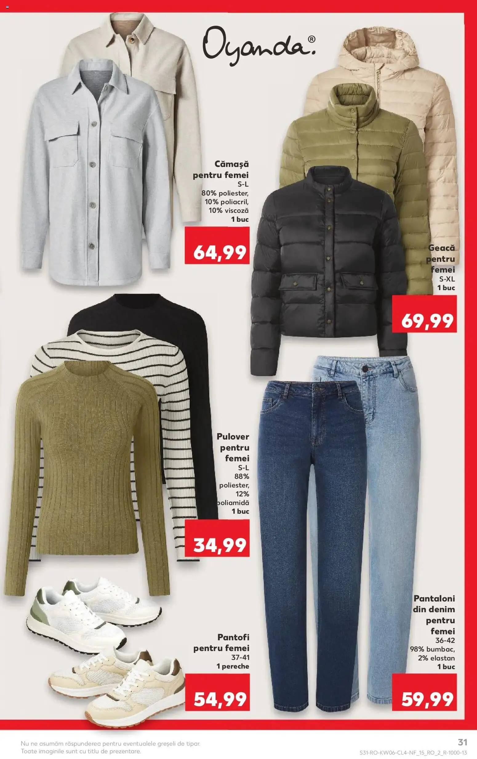 Noul catalog Kaufland – valabil de la 04.02.2026 | Pagină: 31 | Produse: Pantofi, Pulover, Geacă, Pantaloni