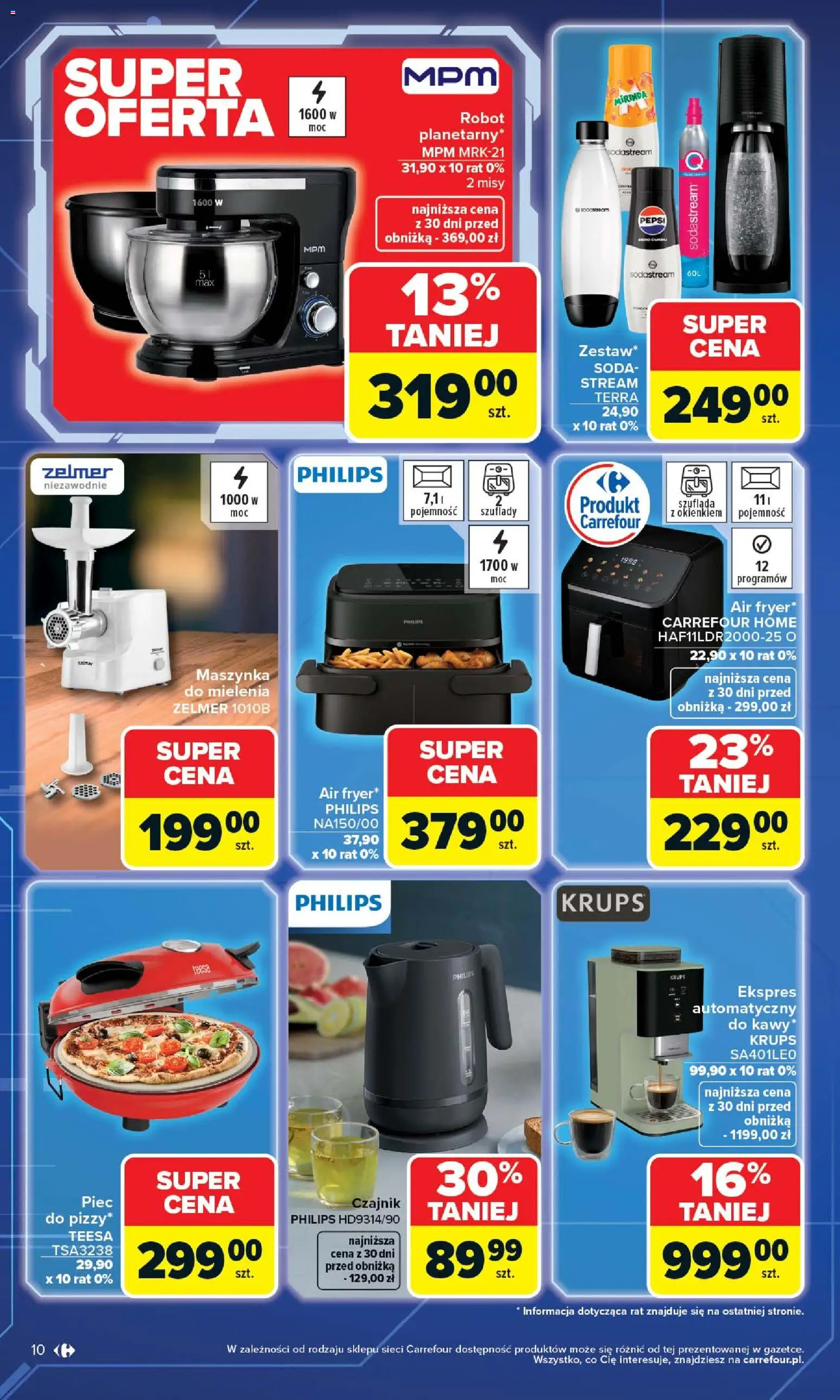 Carrefour gazetka - Multimedia od 13.04.2026 | Strona: 10 | Produkty: Czajnik, Pepsi, Robot, Sodastream