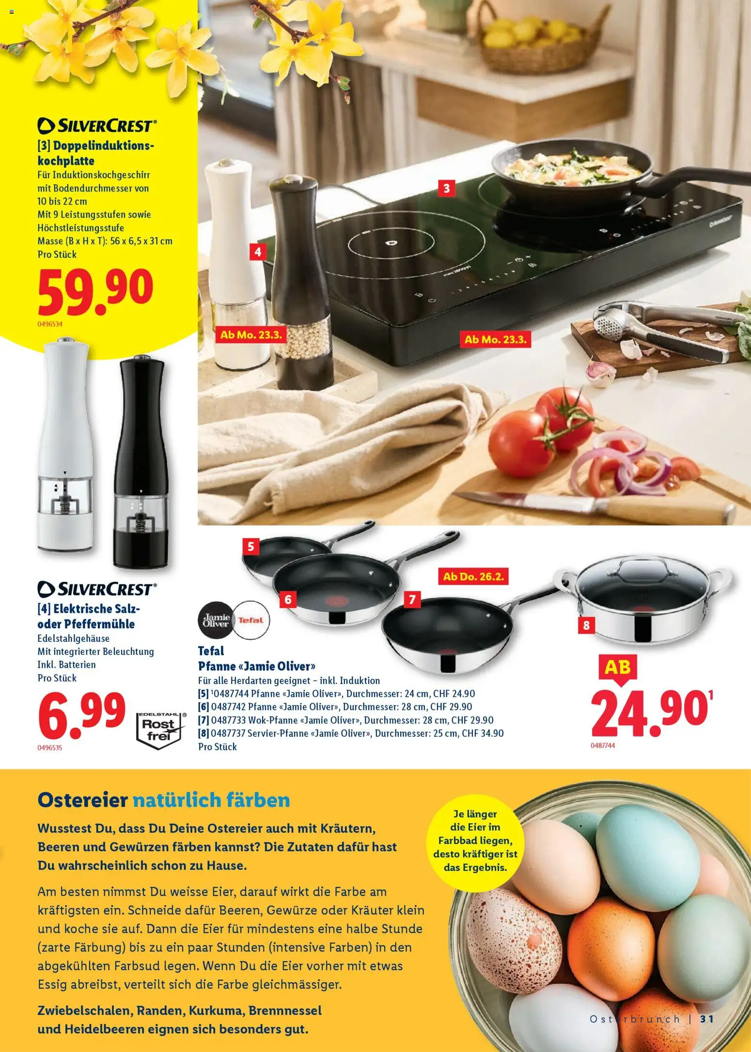 Lidl Aktionen Ostern – gültig ab 26.02.2026 | Seite: 31 | Produkte: Eier, Gewürze, Salz, Kochplatte