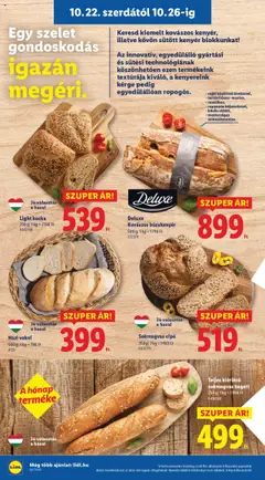 Házi vekni, 500 g; 1 kg = 798 Ft - amely érvényes a következő dátumtól: 22.10.2025 | Oldal: 4