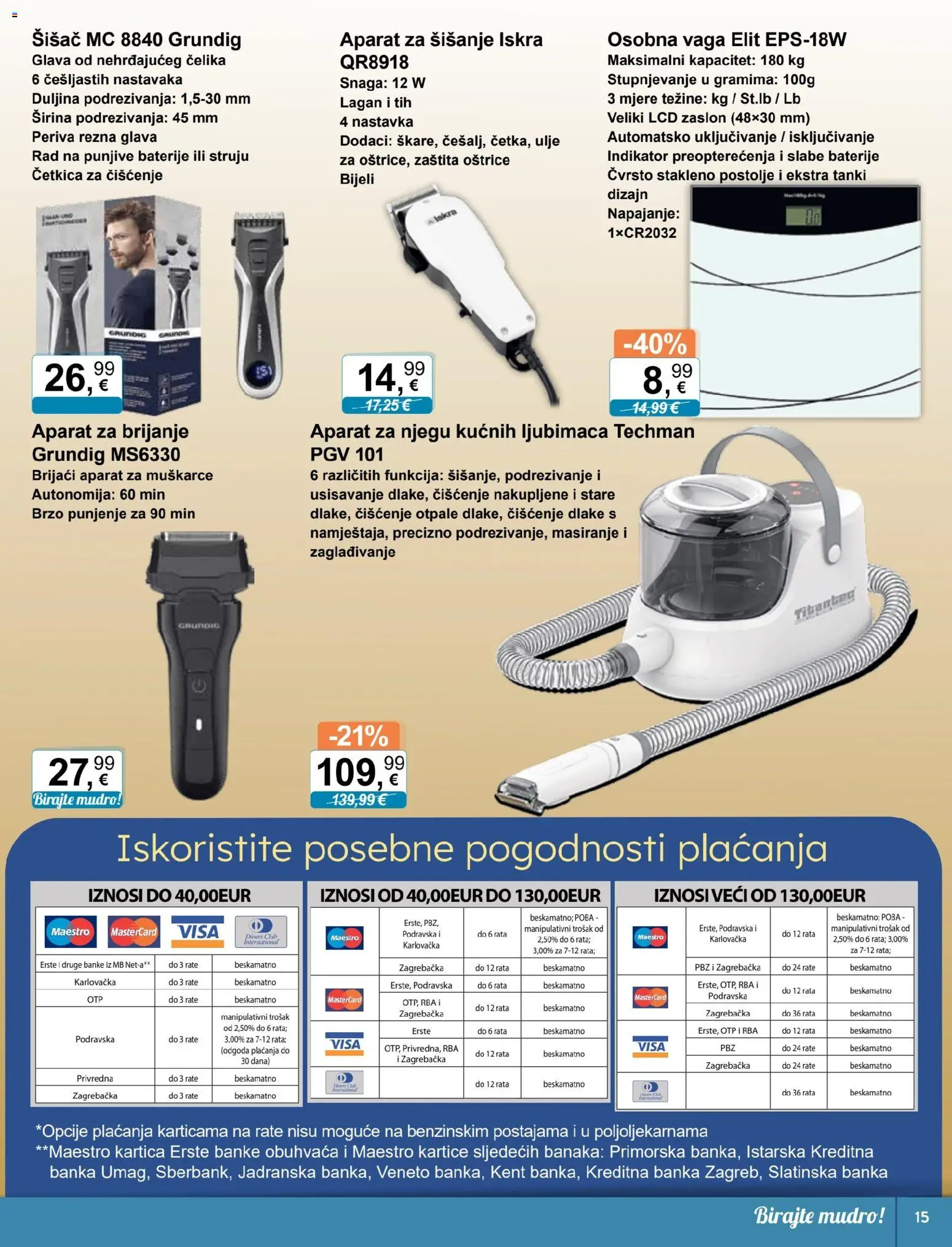 KTC katalog | vrijedi od 04.02.2026 | Stranica: 15 | Proizvodi: Brijaći aparat, Ulje, Baterije, Vaga