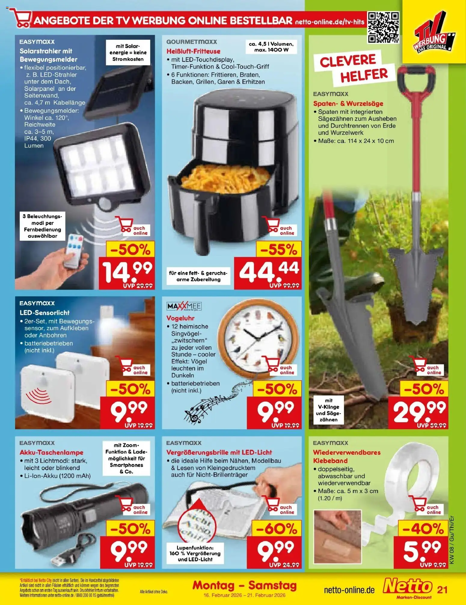 Netto Marken-Discount prospekt Augustusburg	 – gültig ab 16.02.2026 | Seite: 29 | Produkte: Smartphones, Heißluftfritteuse, TV