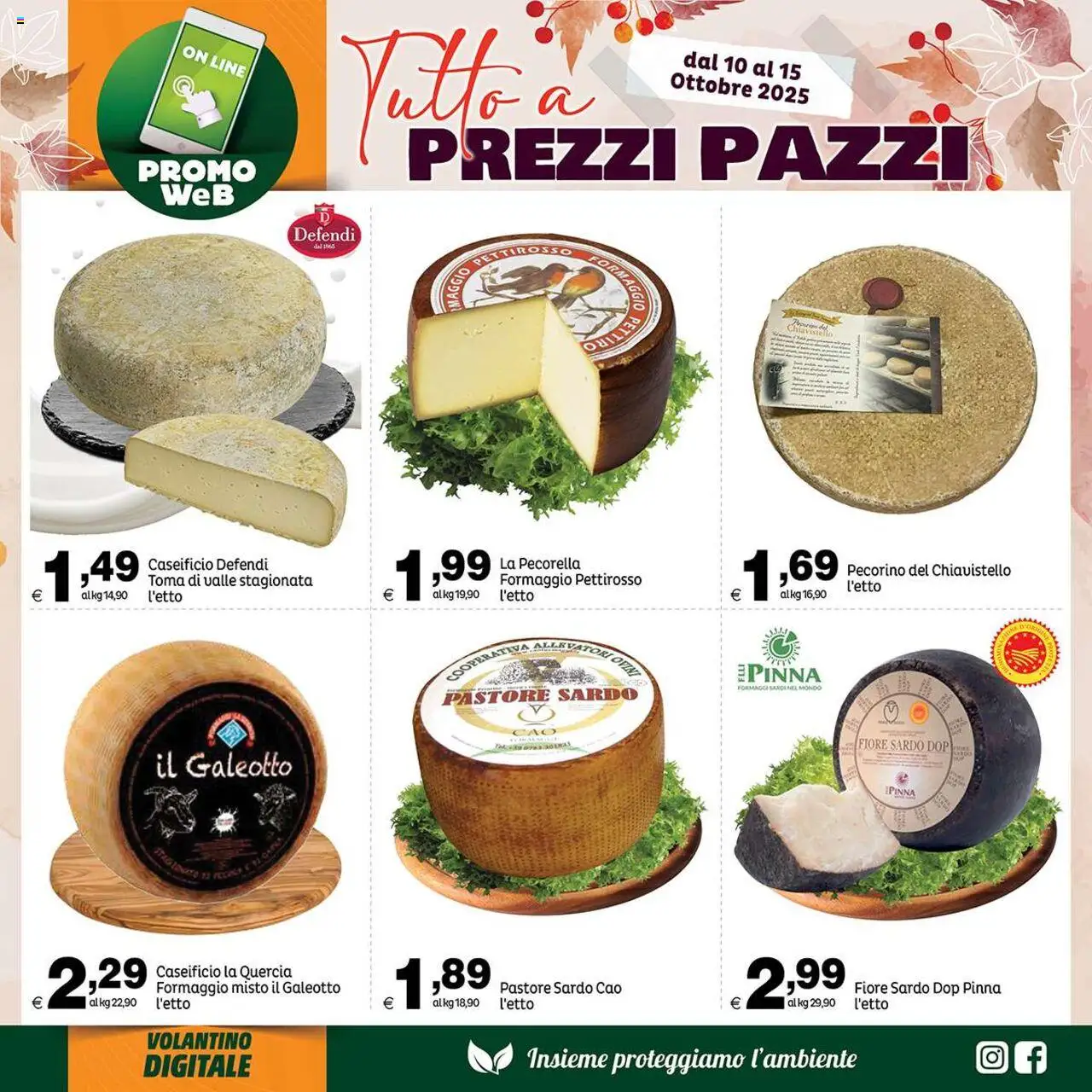 Volantino Elite Supermercati del 10.10.2025 | Pagina: 5 | Prodotti: Formaggio, Pecorino