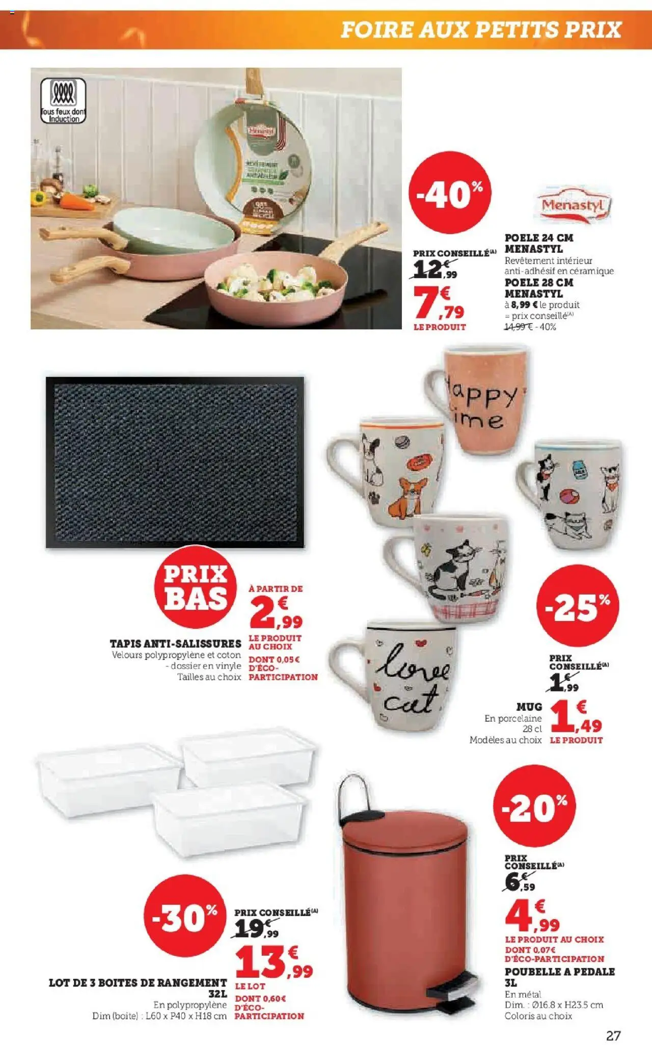 | Page: 27 | Produits: Poubelle, Poêle, Coton, Tapis