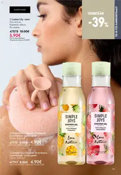 Simple Joys Organic Pineapple Love Nature -suihkugeeli, 250 ml suihkugeeli – voimassa 14.09.2025 alkaen | Sivu: 141 | Tuotteet: Sieni, Suihkugeeli