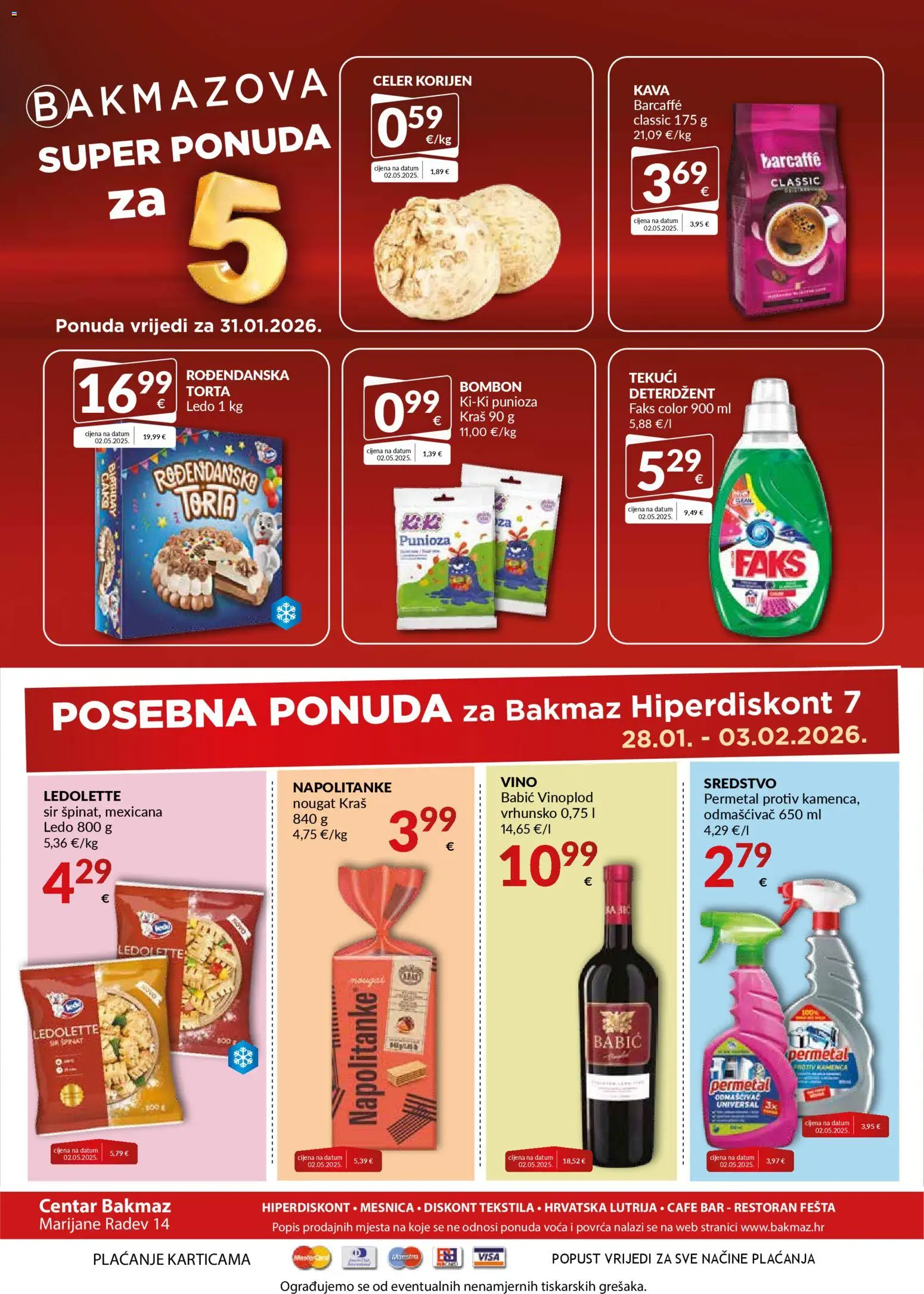 Bakmaz katalog | vrijedi od 28.01.2026 | Stranica: 8 | Proizvodi: Celer, Sir, Kava, Napolitanke
