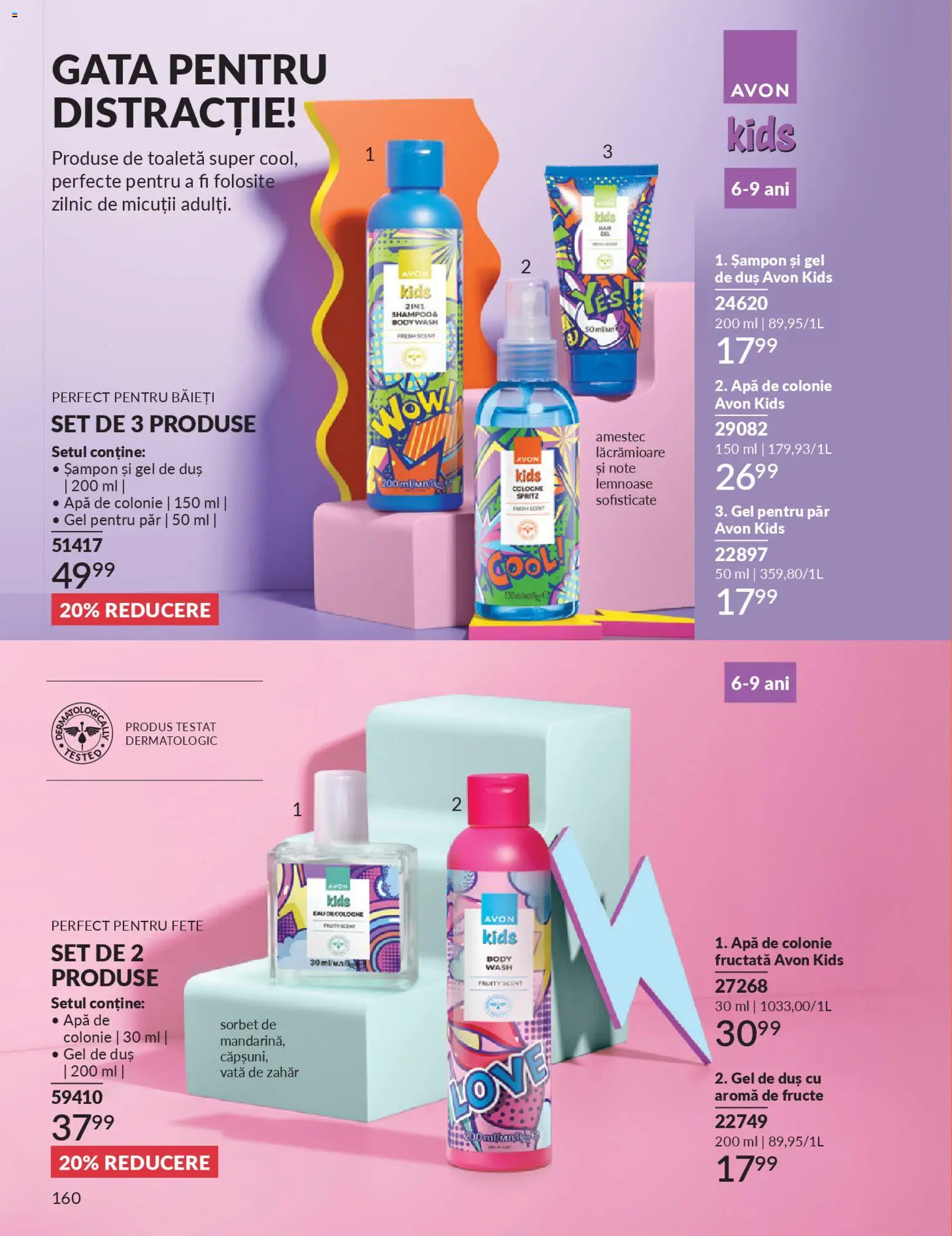 Noul catalog Avon – valabil de la 01.01.2026 | Pagină: 162 | Produse: Gel de duș, Apă, Zahăr, Gel pentru păr