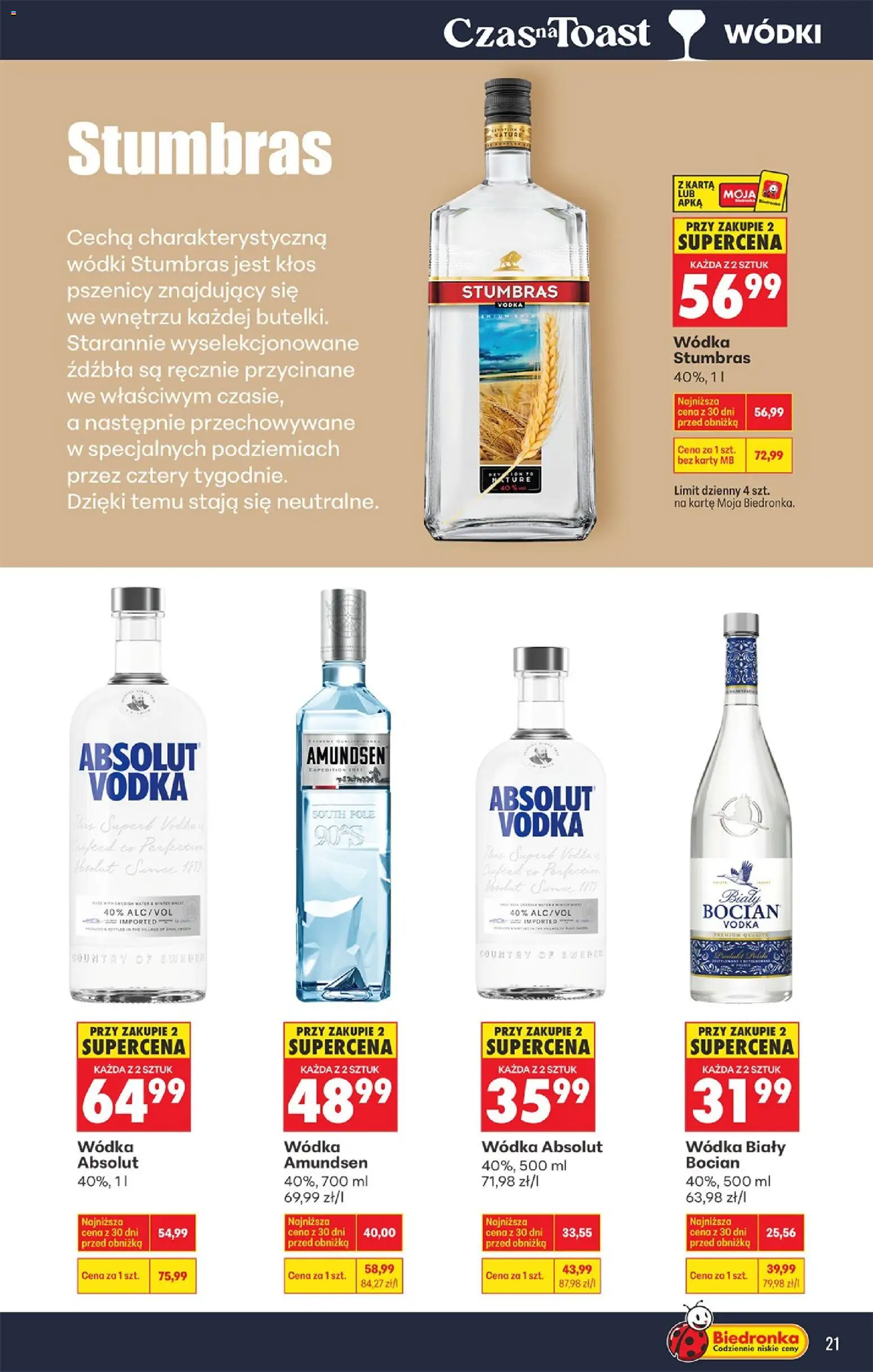 Biedronka Polsko leták - Czas na toast od 07.04.2026 | Strana: 21 | Produkty: Vodka, Karty