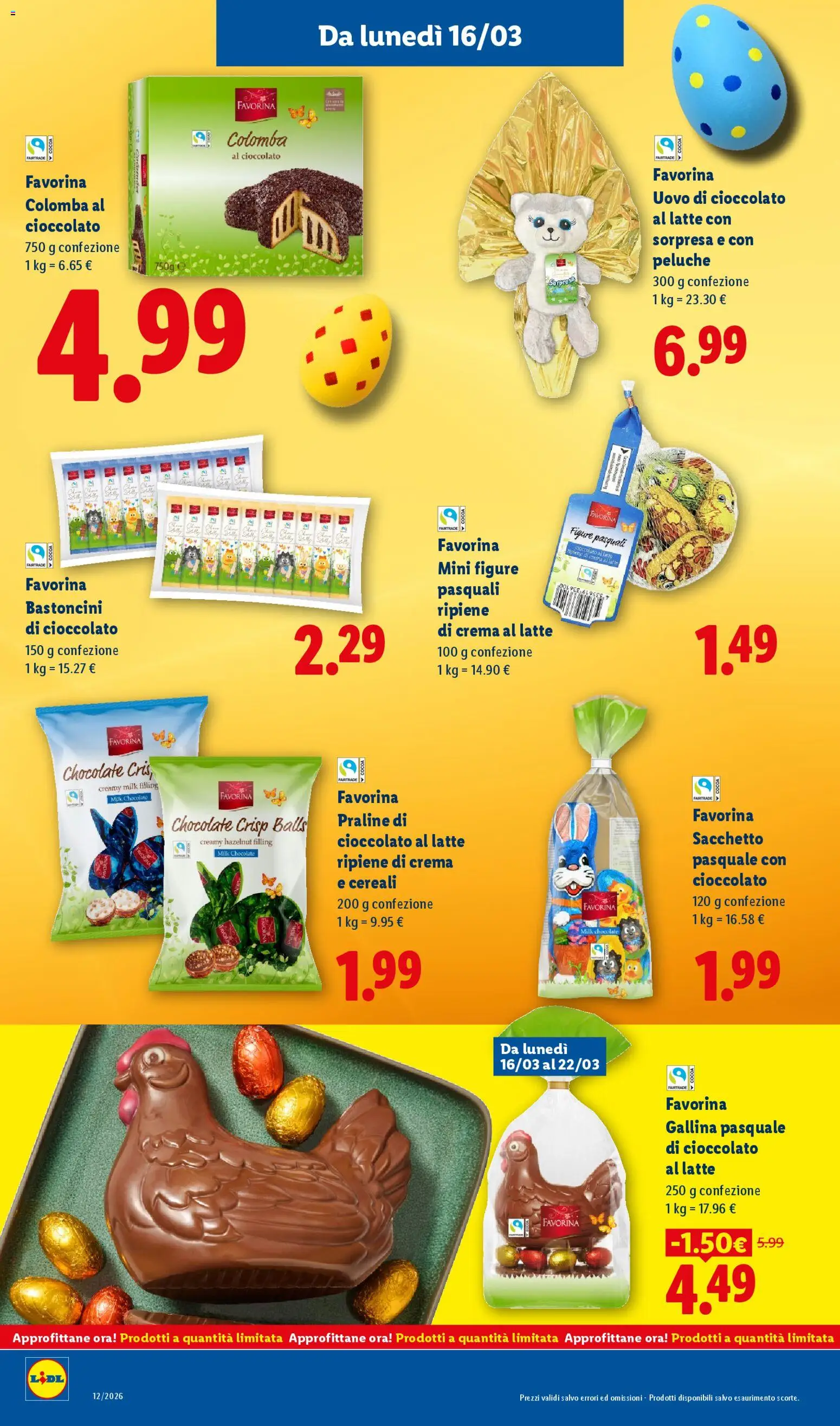 Volantino Lidl del 16.03.2026 | Pagina: 17 | Prodotti: Crema, Peluche, Cioccolato, Cereali