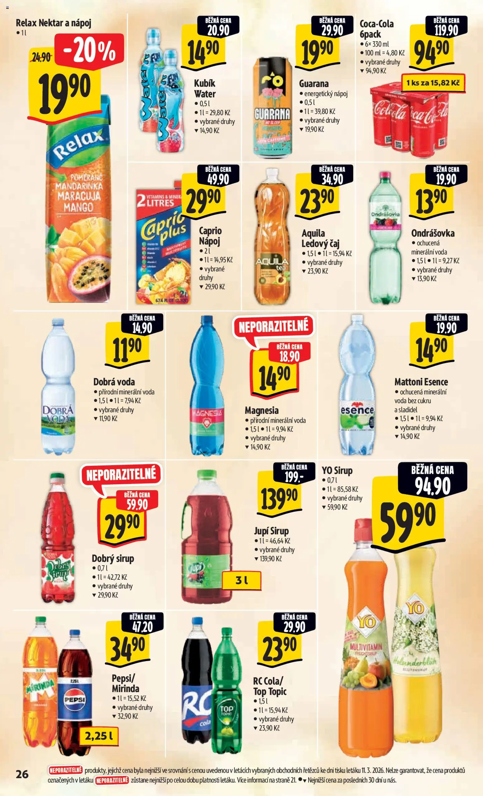 Albert leták - Hypermarket - Brno od 18.03.2026 | Strana: 47 | Produkty: Maracuja, Ondrášovka, Voda, Aquila