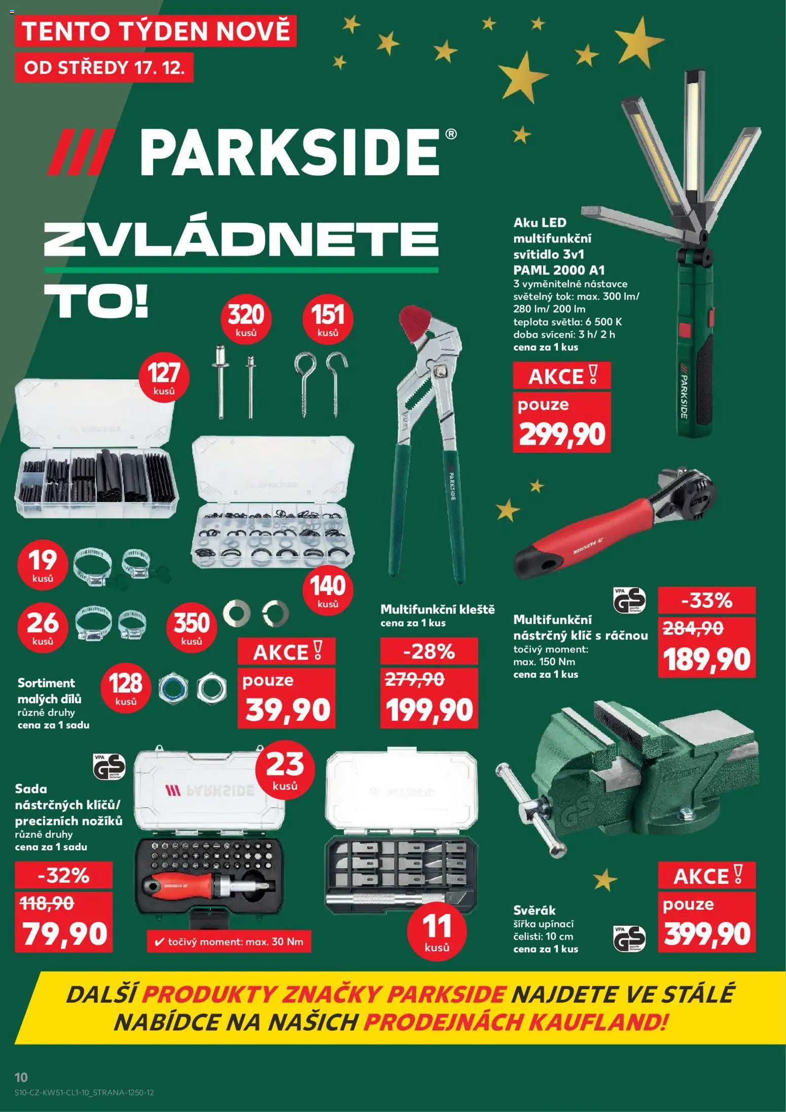 Kaufland leták - Plzeň od 17.12.2025 | Strana: 10 | Produkty: Parkside, LED