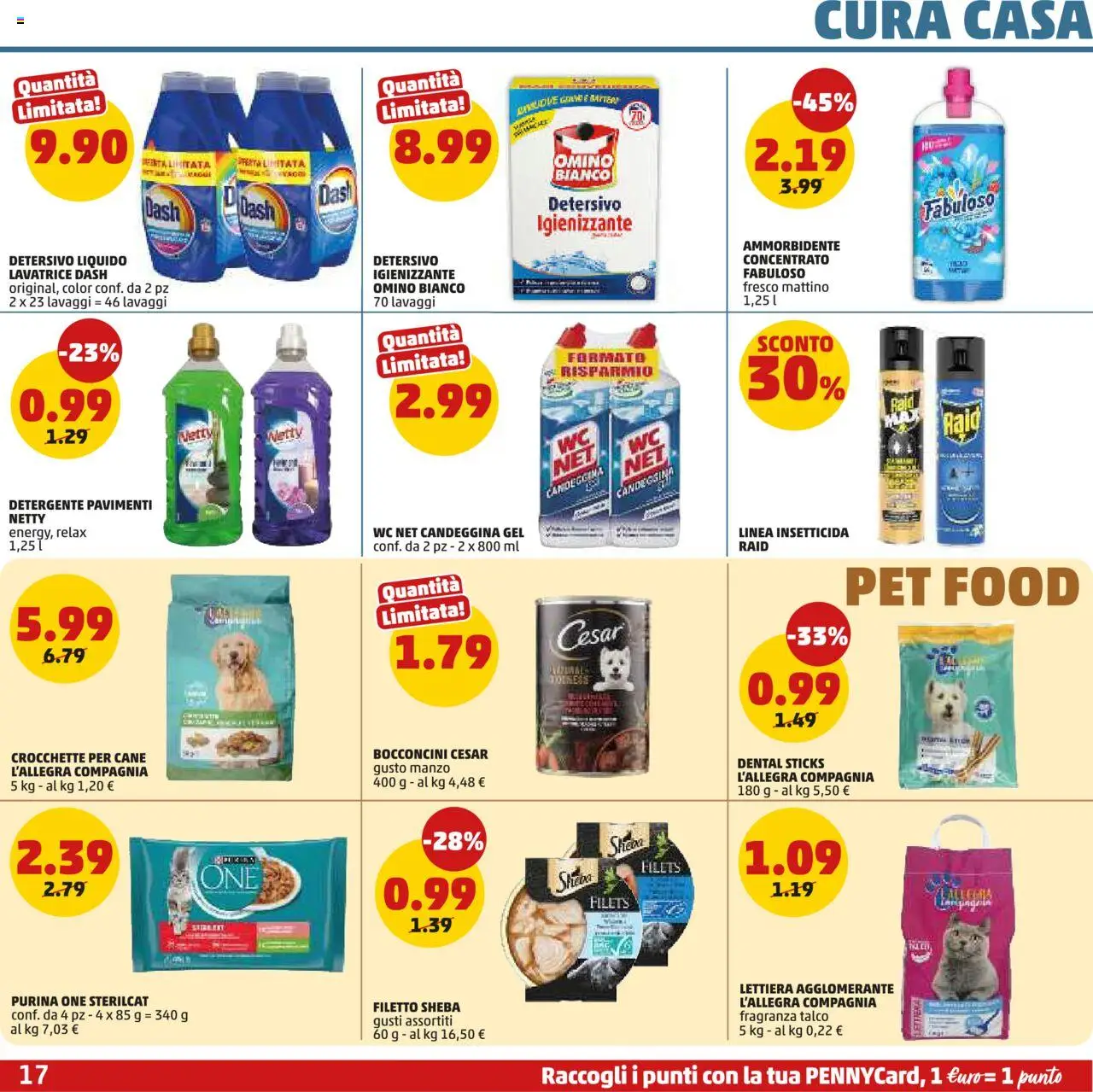 Volantino PENNY del 14.08.2025 | Pagina: 17 | Prodotti: Ammorbidente, Candeggina, Lavatrice, WC