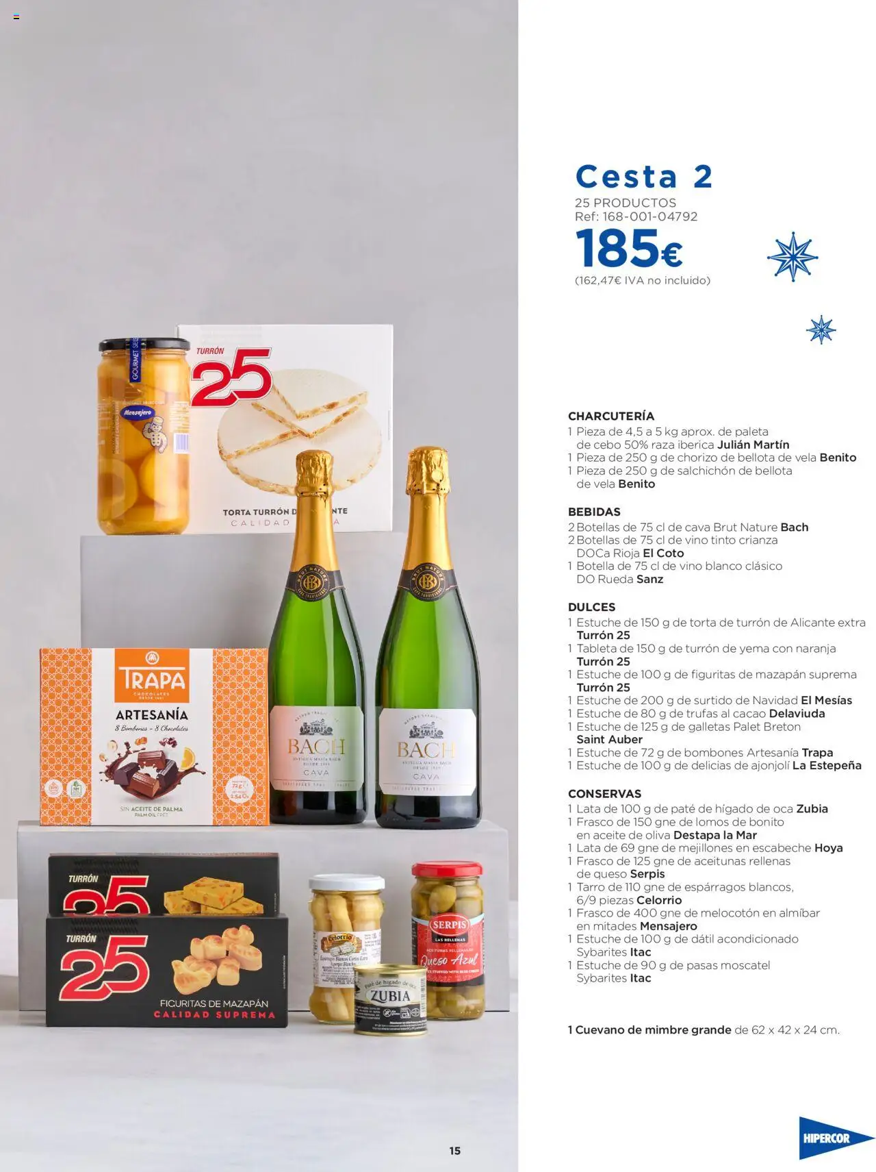 Hipercor catálogo │ válido desde el 06.10.2025 | Página: 15 | Productos: Vino, Tableta, Aceite de oliva, Cesta