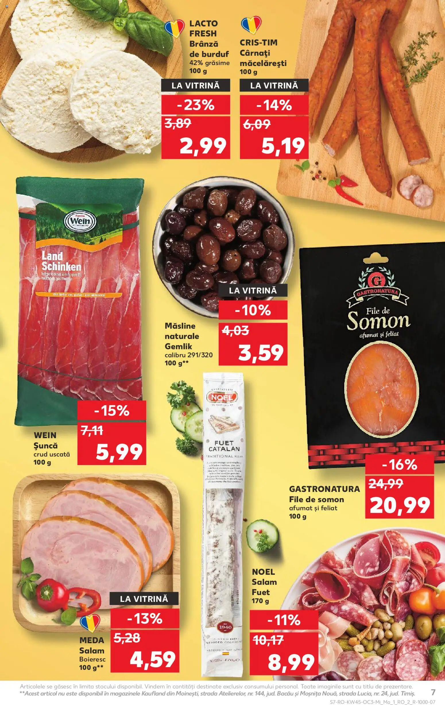 Noul catalog Kaufland – valabil de la 05.11.2025 | Pagină: 7 | Produse: Vitrină, Brânză, Salam, Cârnați