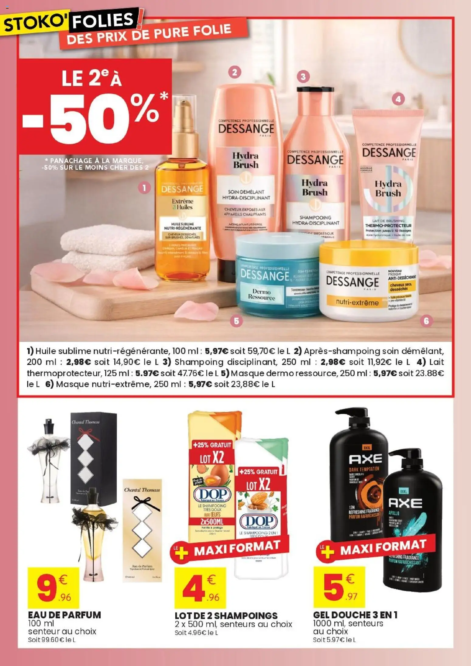 {H1} | Page: 10 | Produits: Shampoing, Gel douche, Douche, Lait