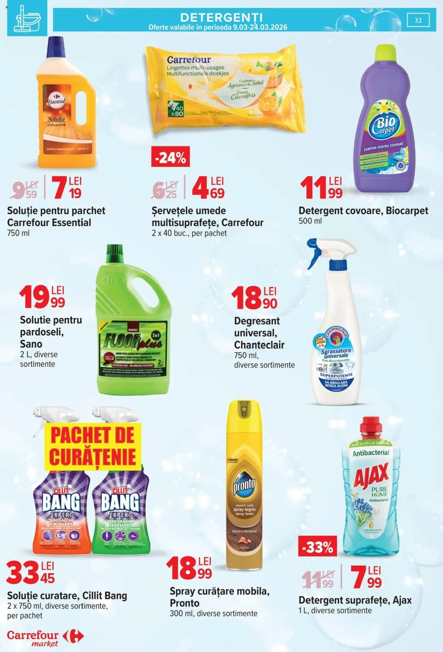 Noul catalog Carrefour – valabil de la 18.03.2026 | Pagină: 35 | Produse: Parchet, Șampon, Detergent, Șervețele umede