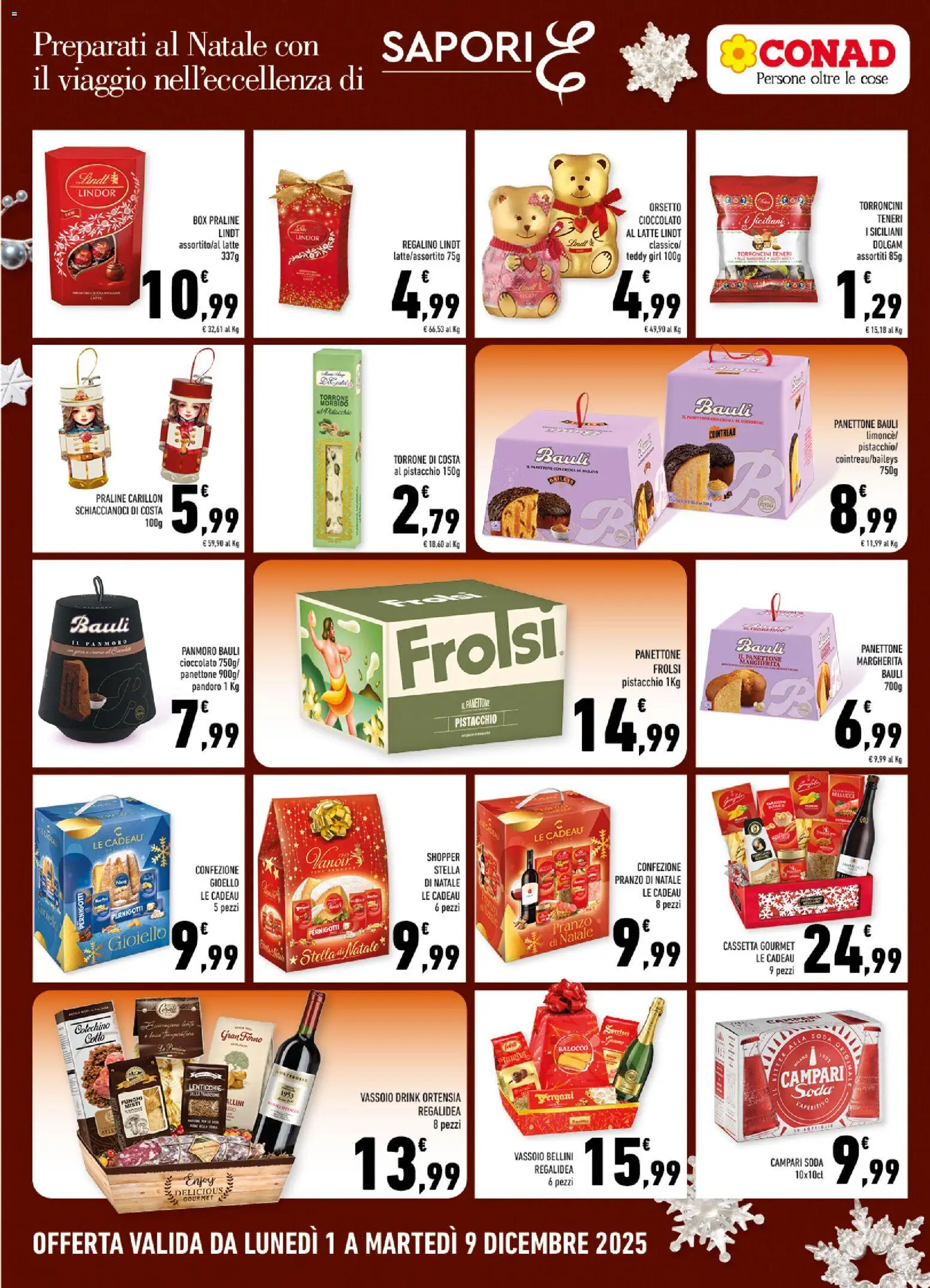 Volantino Conad del 01.12.2025 | Pagina: 4 | Prodotti: Crema, Lenticchie, Funghi, Panettone