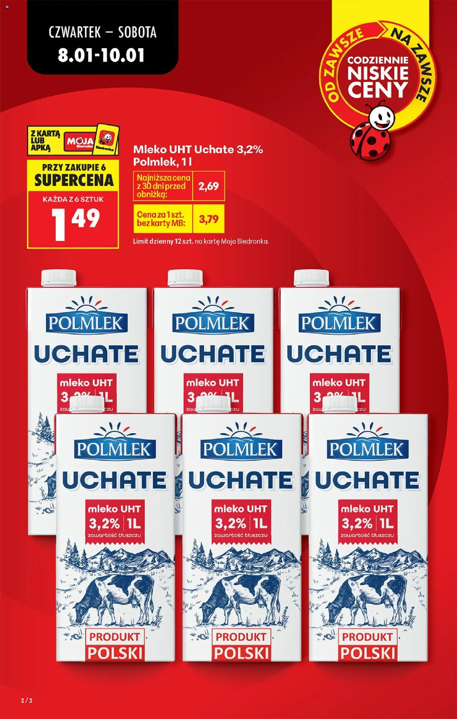 Biedronka gazetka - Oferta w tym tygodniu od 08.01.2026 | Strona: 4 | Produkty: Karta, Mleko