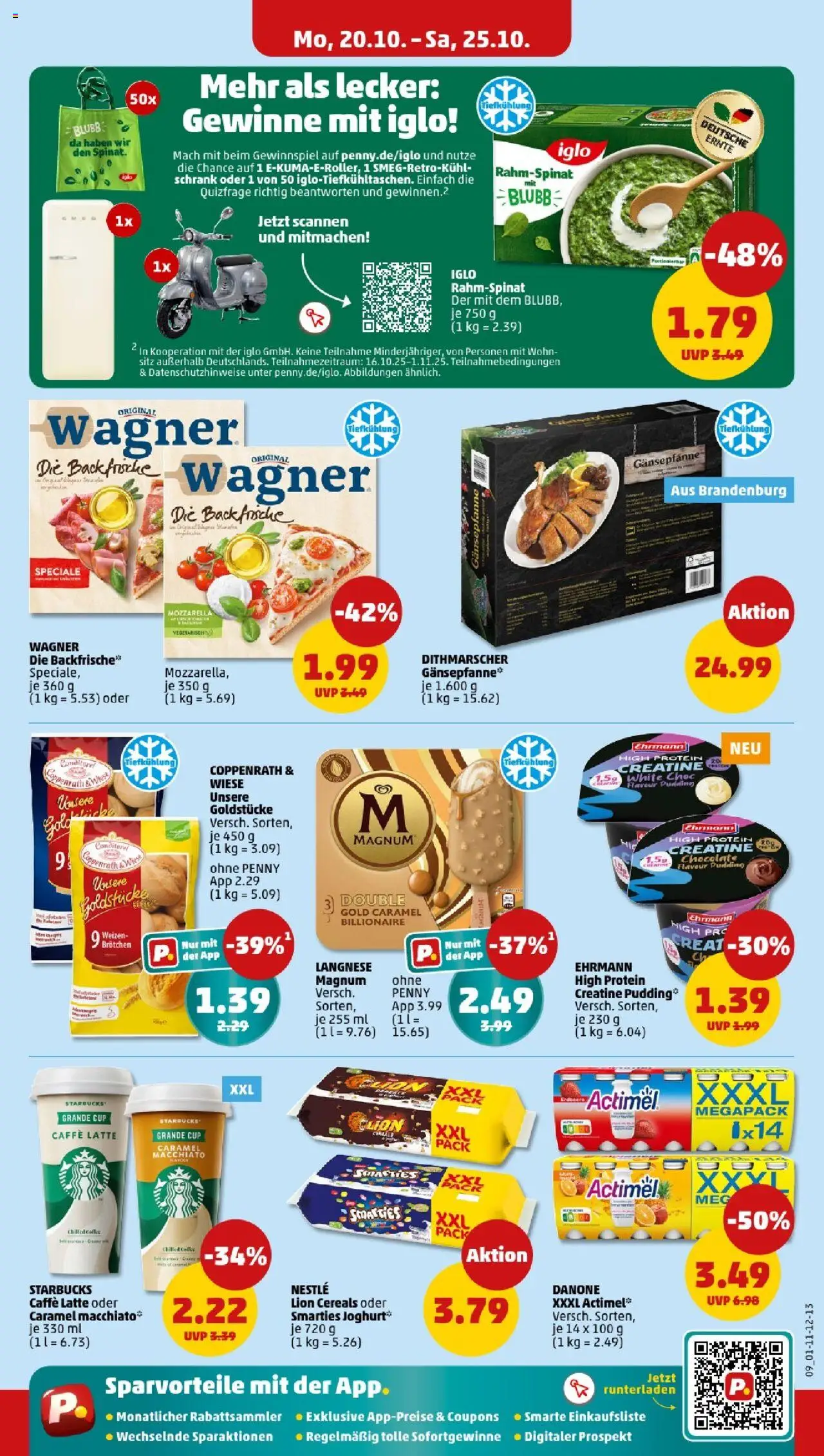 Penny - Berlin – gültig ab 20.10.2025 | Seite: 9 | Produkte: Langnese, Joghurt, Schrank, Starbucks