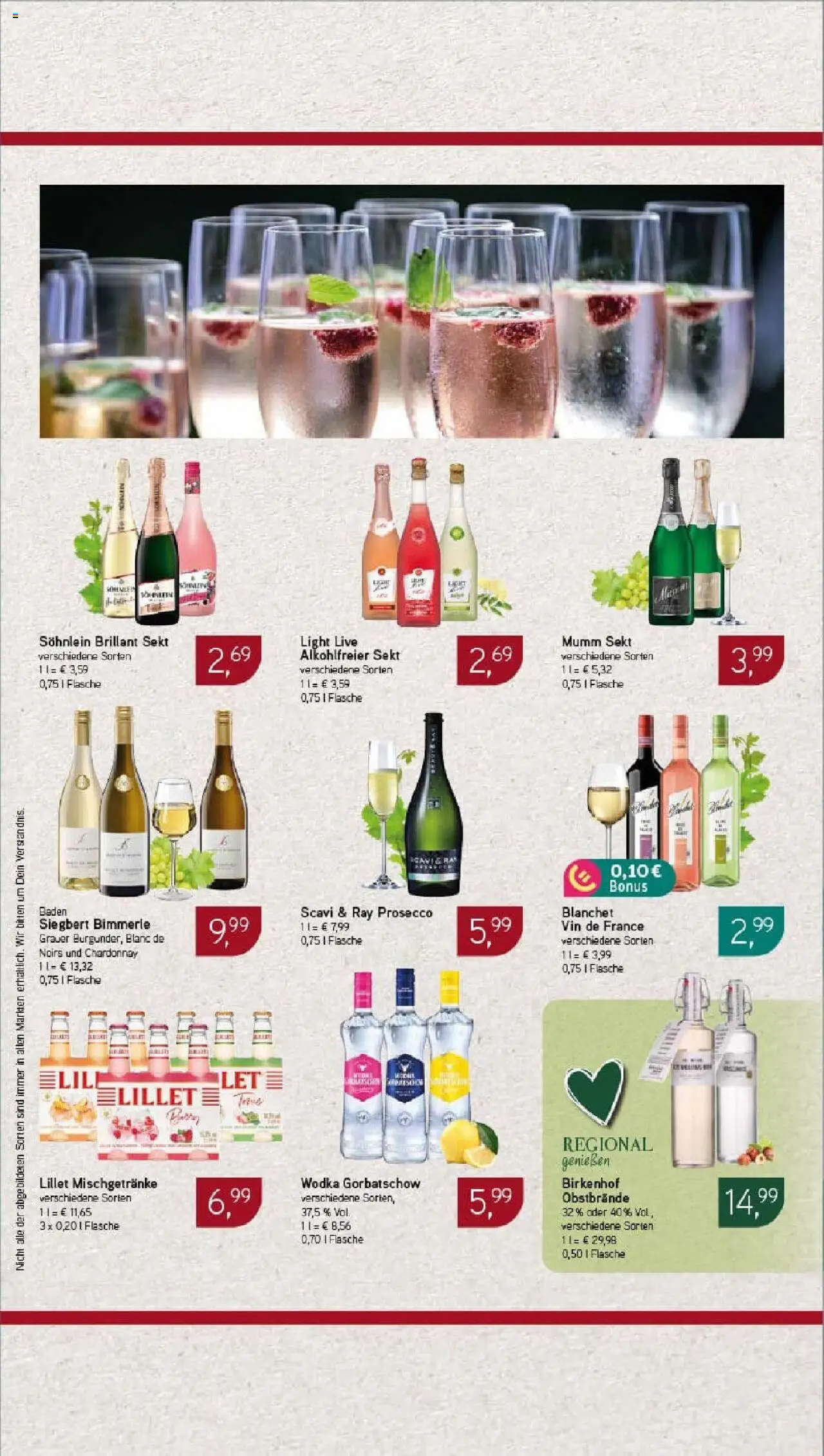 Rewe prospekt Berlin / Prenzlauer Berg	 - gültig ab dem 27.07.2025 | Seite: 15 | Produkte: Mumm sekt, Prosecco, Wodka gorbatschow, Vodka