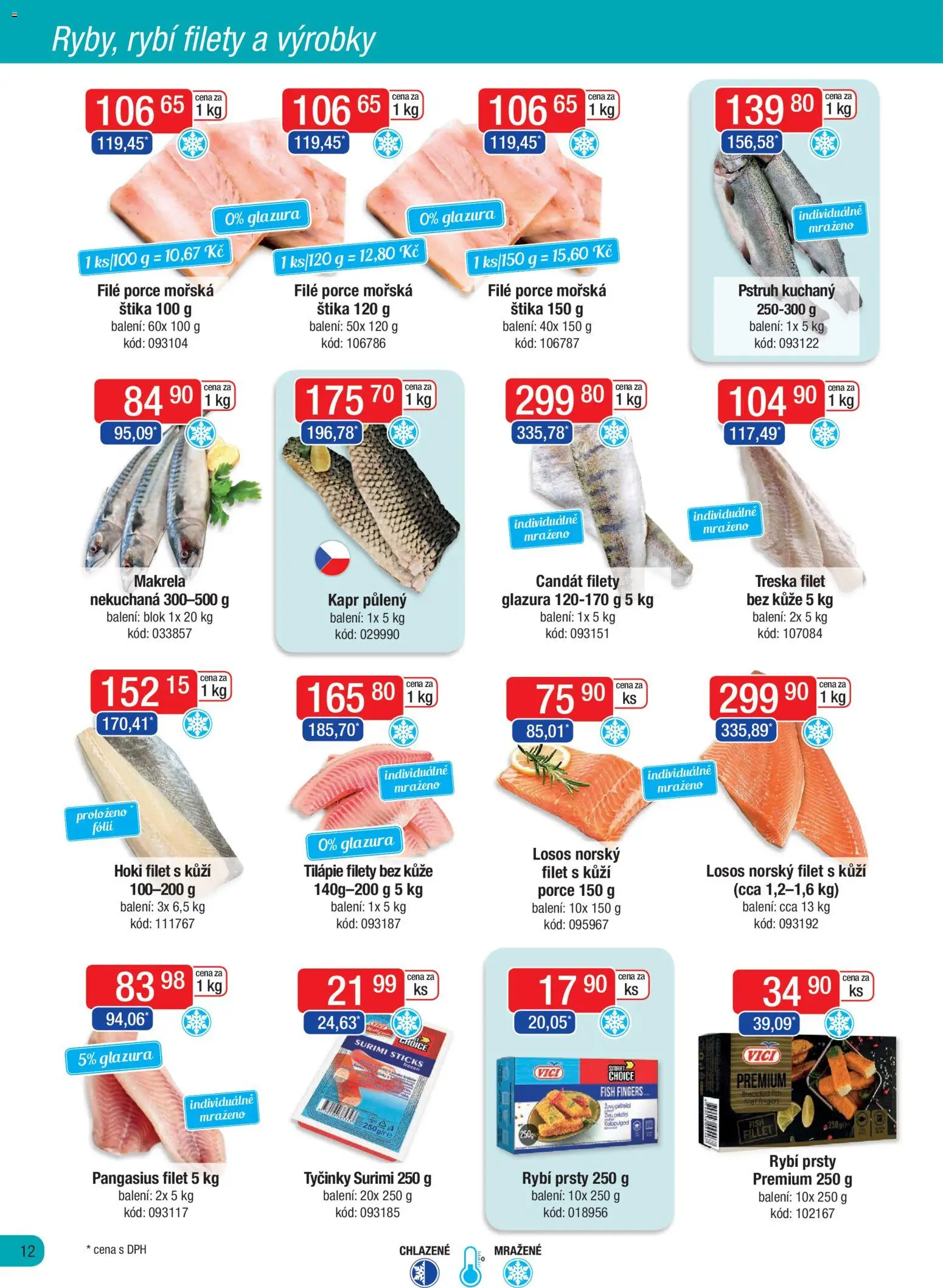 Astur & Qanto leták - Velkoobchod fresh 12/2025 od 01.12.2025 | Strana: 12 | Produkty: Losos, Candát, Rybí prsty, Filet