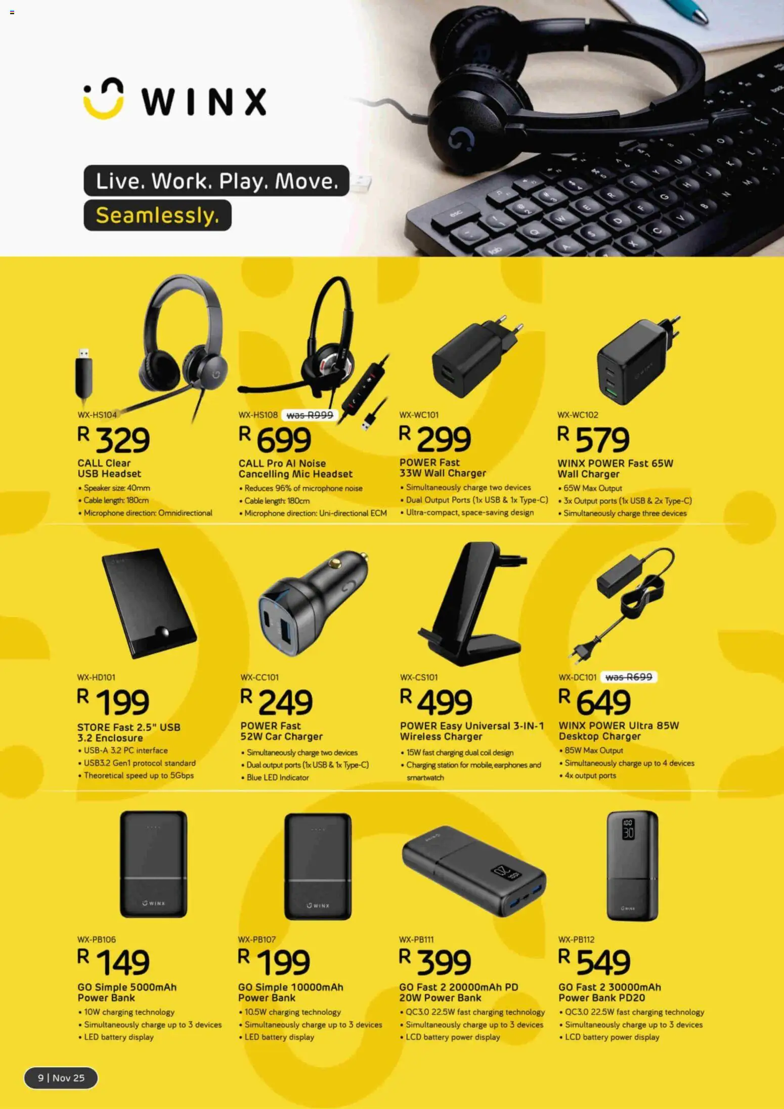 New Computer Mania catalogue – valid from 01.11.2025 | Page: 10 | Products: Car charger, Headset, PC, Microphone