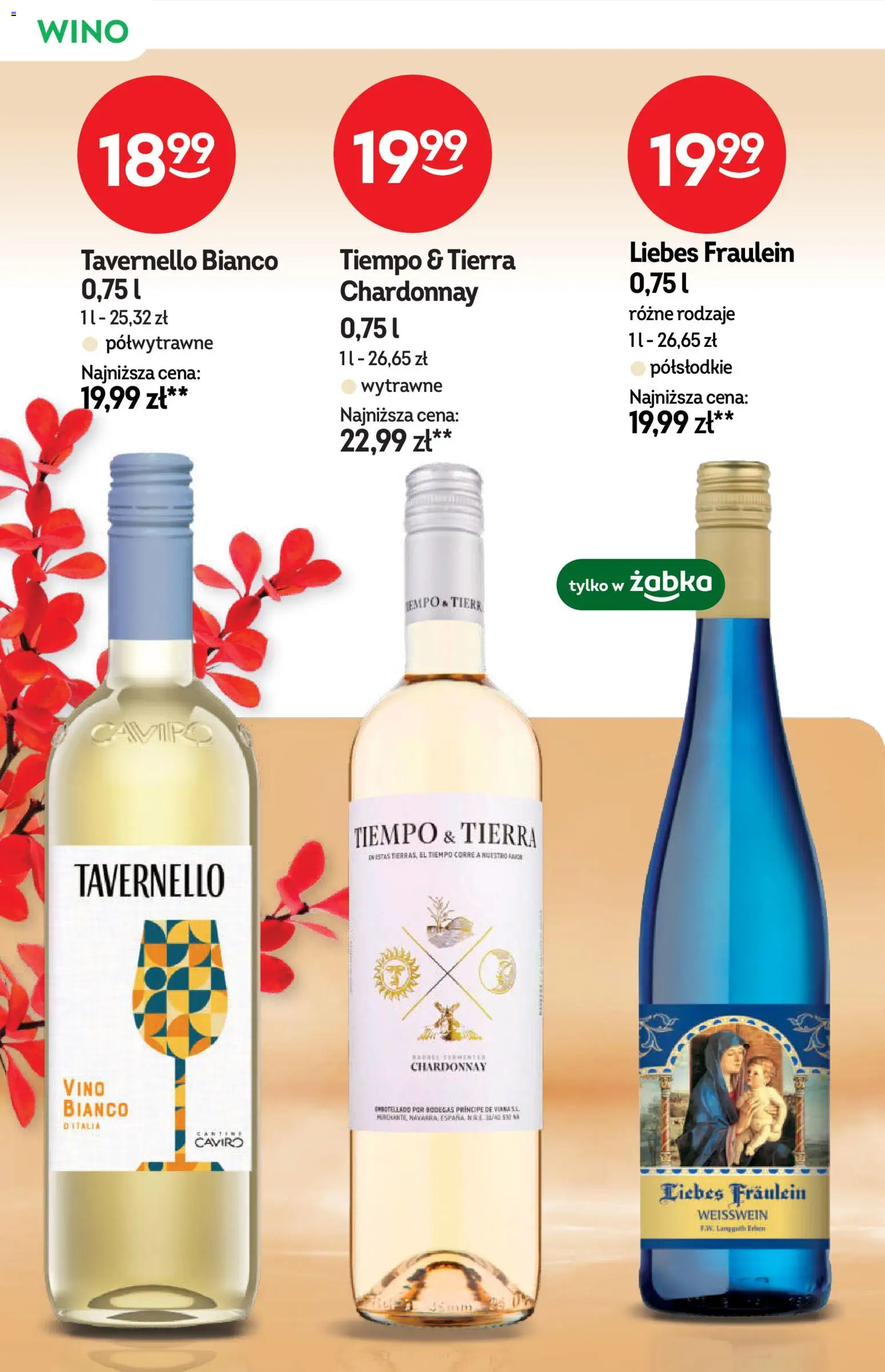 Żabka Black Friday od 12.11.2025 | Strona: 20 | Produkty: Chardonnay, Por, Wino
