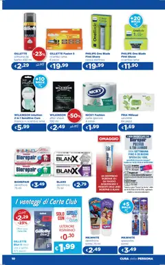 Anteprima del volantino Acqua e Sapone volantino Cesar S.p.A. valido a partire dal 09.04.2026 | Pagina: 10 | Prodotti: Rasoio, Carta igienica, Dentifricio, Rasoio elettrico