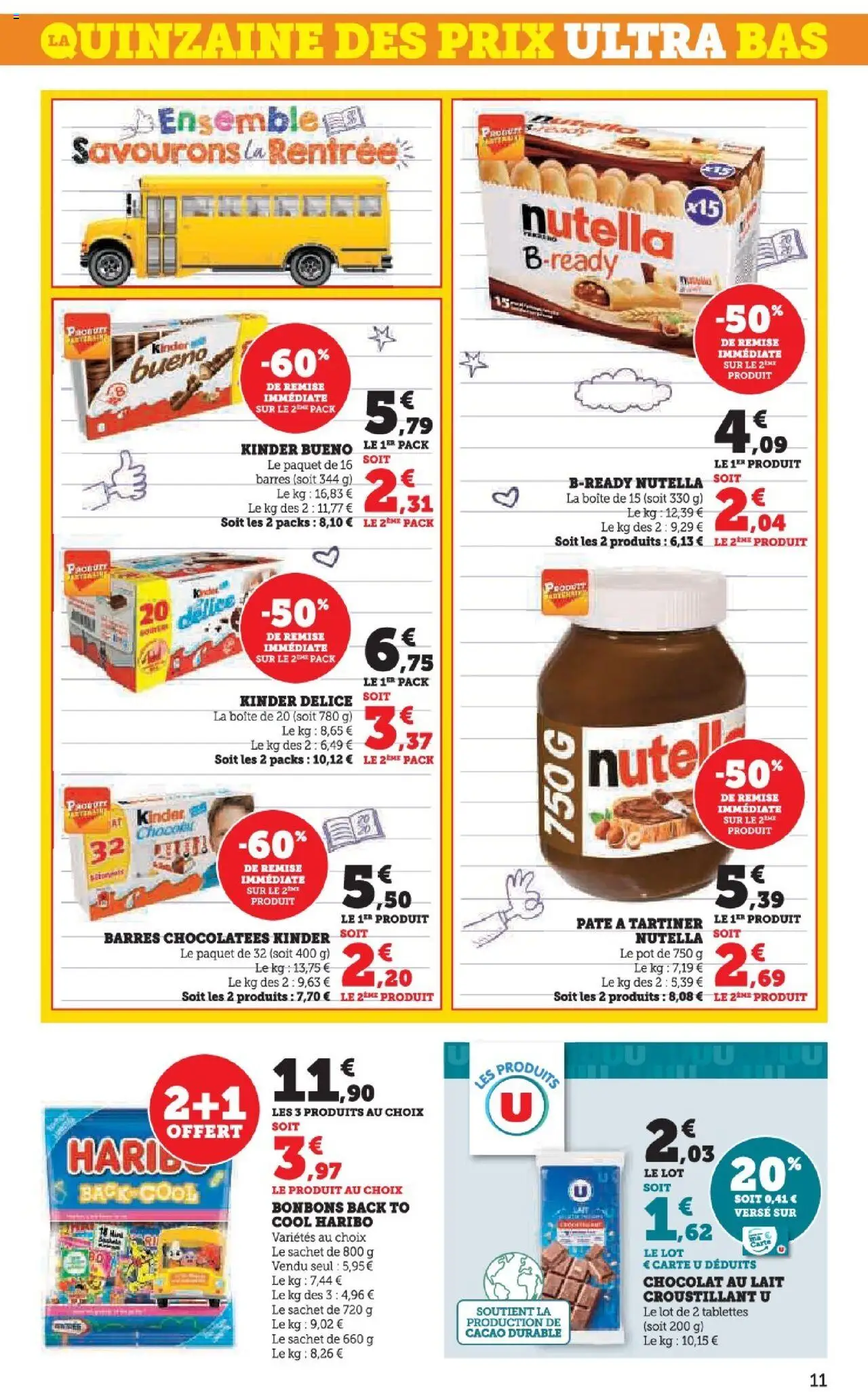  | Page: 11 | Produits: Kinder Bueno, Nutella, Lait, Chocolat