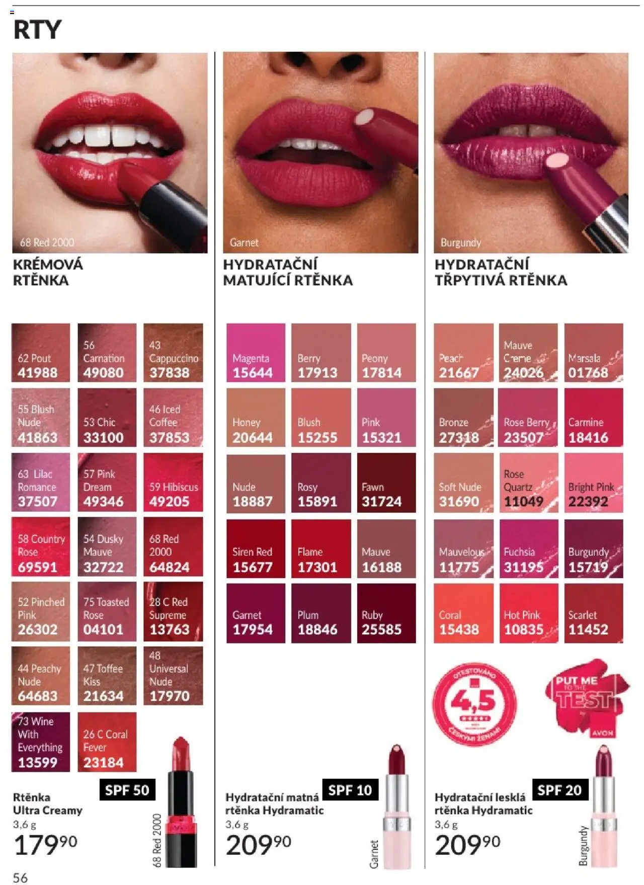 Avon katalog 8/2025 od 31.07.2025 | Strana: 56 | Produkty: Marsala, Test, Cappuccino, Rtěnka