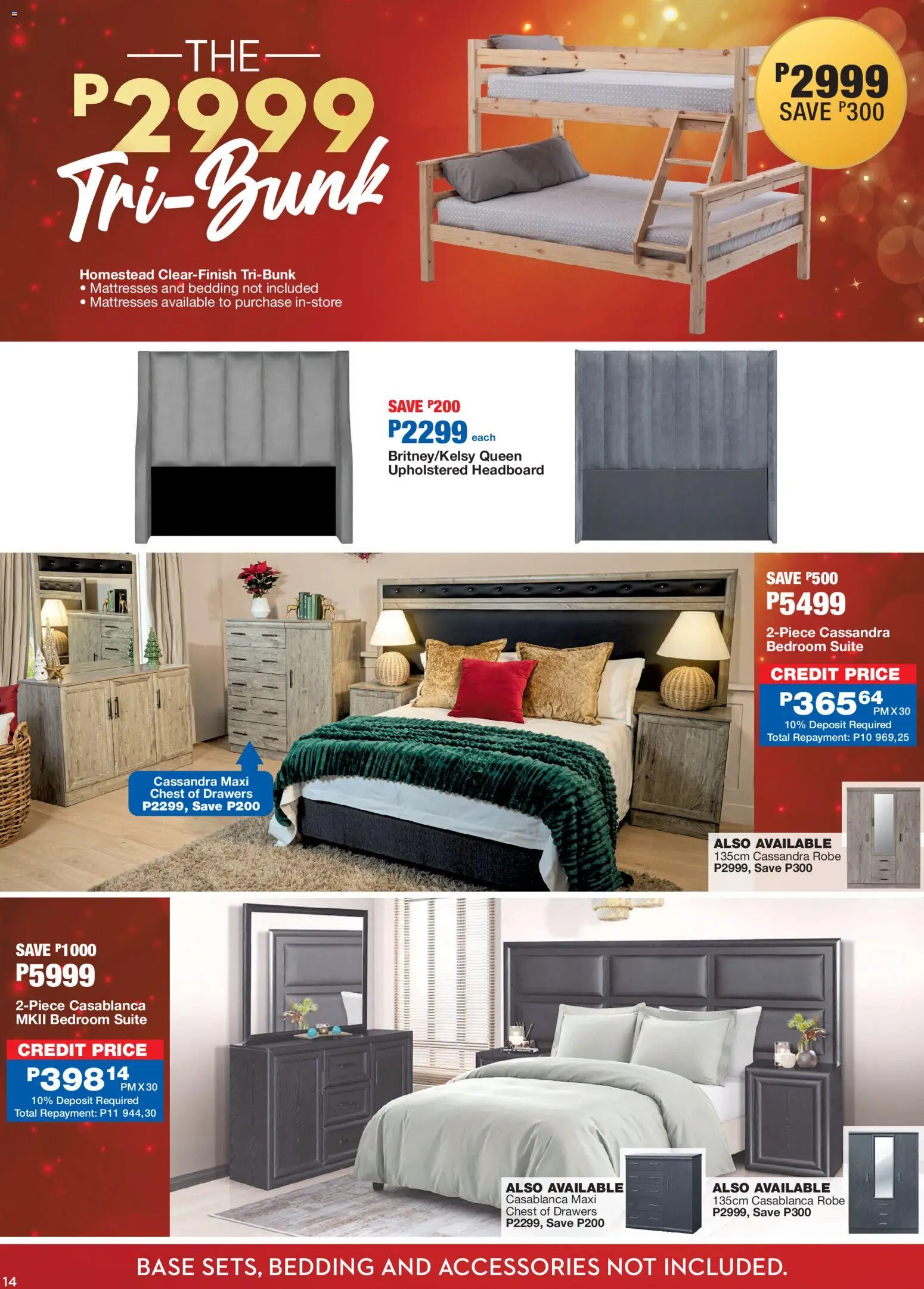 New OK Furniture catalogue – valid from 08.12.2025 | Page: 14 | Products: Headboard, Chest of drawers