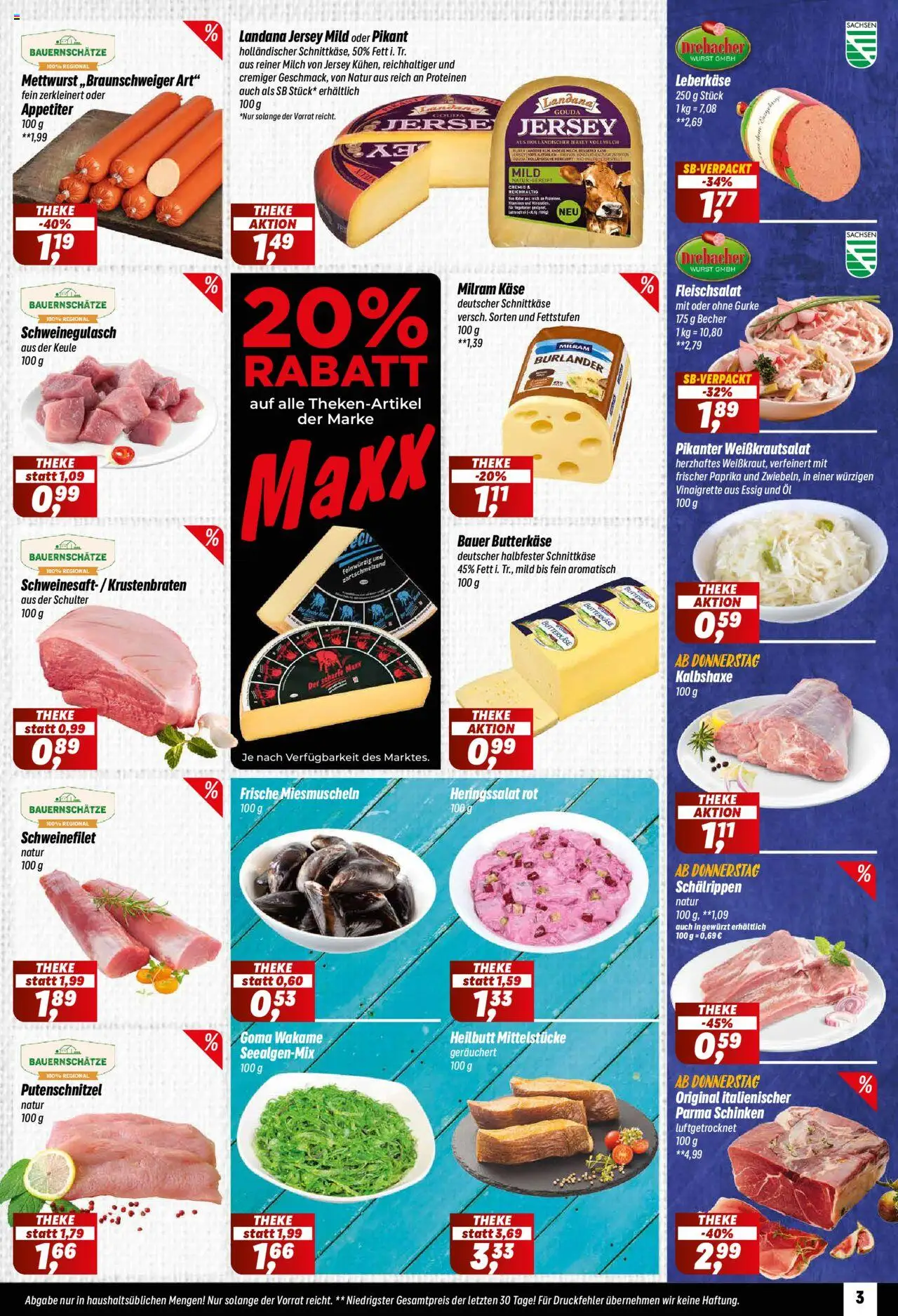 Simmel Prospekt 	 – gültig ab 22.09.2025 | Seite: 3 | Produkte: Milch, Theke, Wurst, Leberkase