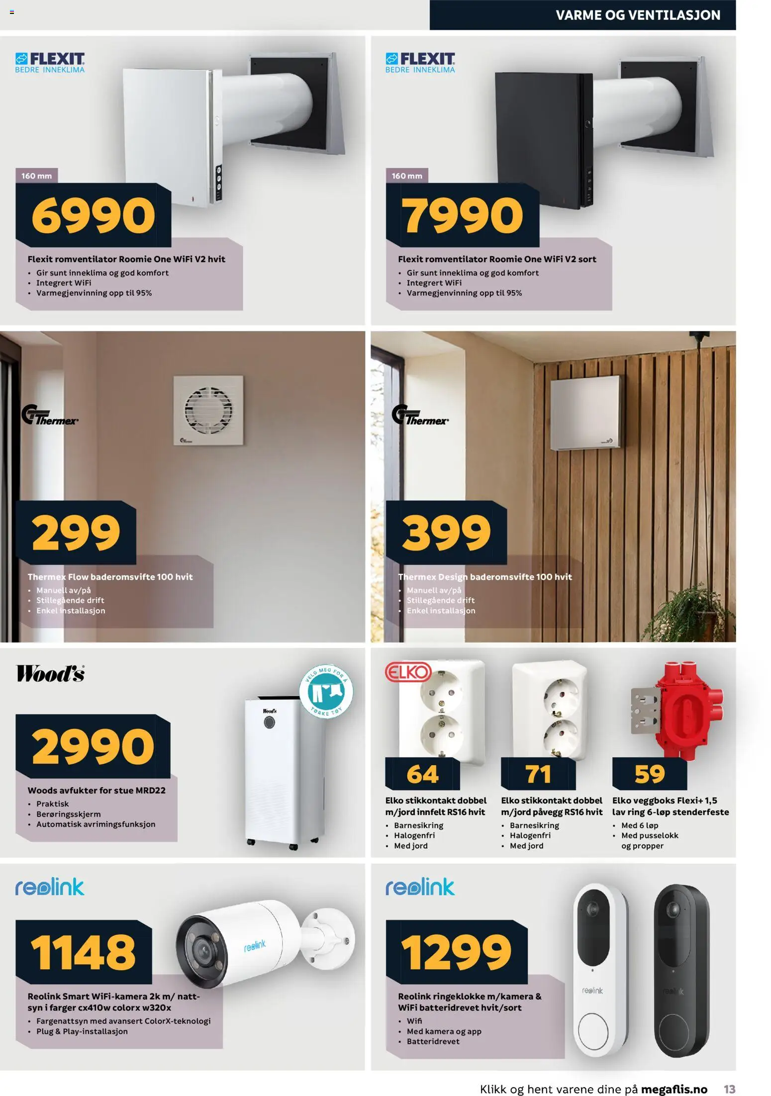 {H1} | Side: 13 | Produkter: Kamera, Stikkontakt, Ringeklokke