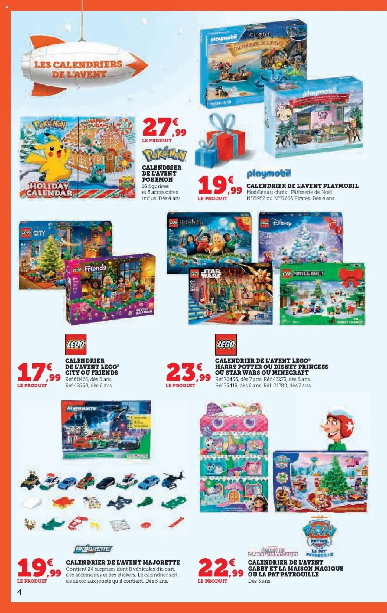 {H1} | Page: 4 | Produits: Légo, Playmobil, Jouets, Figurines