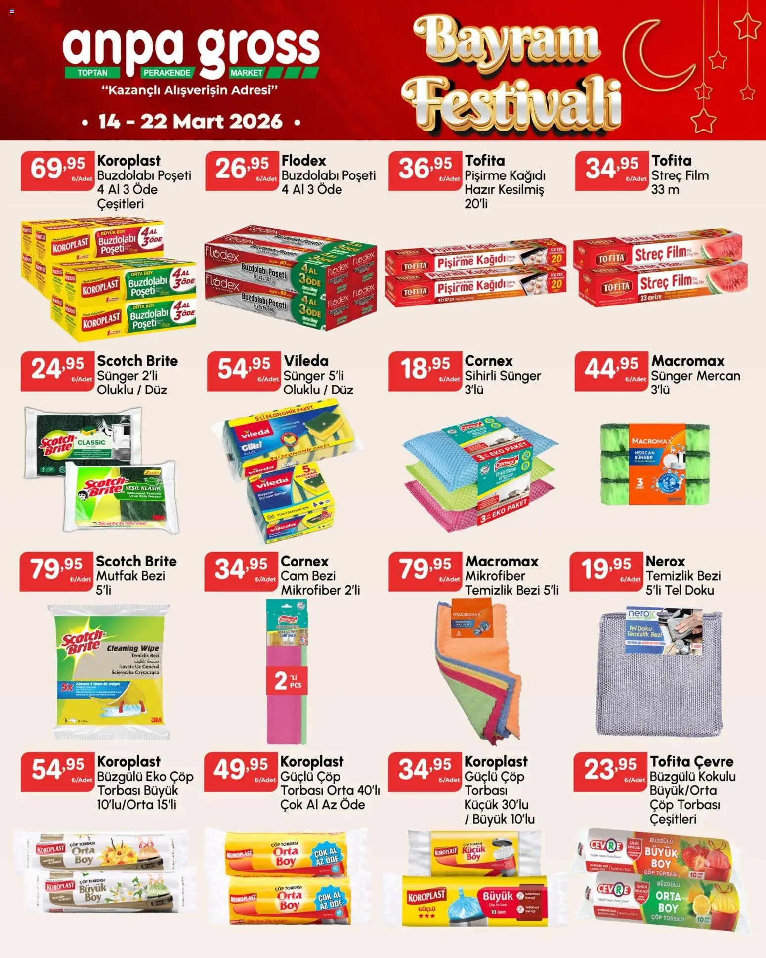 Anpa Gross Katalog - 14.03.2026 tarihinden itibaren geçerlidir | Sayfa: 21 | Ürünler: Çöp torbası, Limon, Buzdolabı